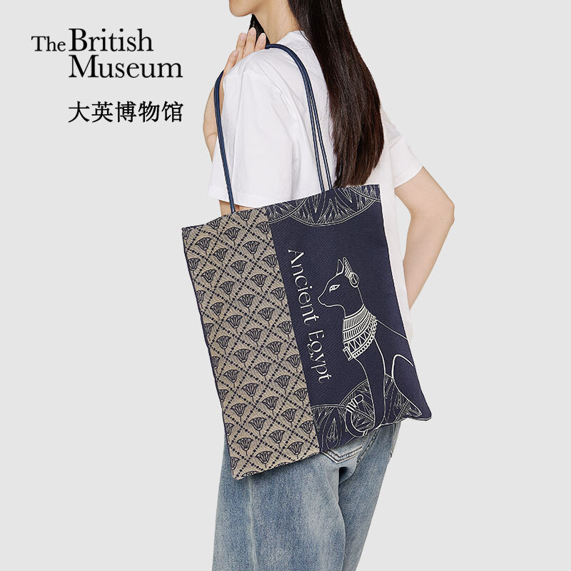 大英博物館｜安德森貓系列｜提花牛仔單肩包