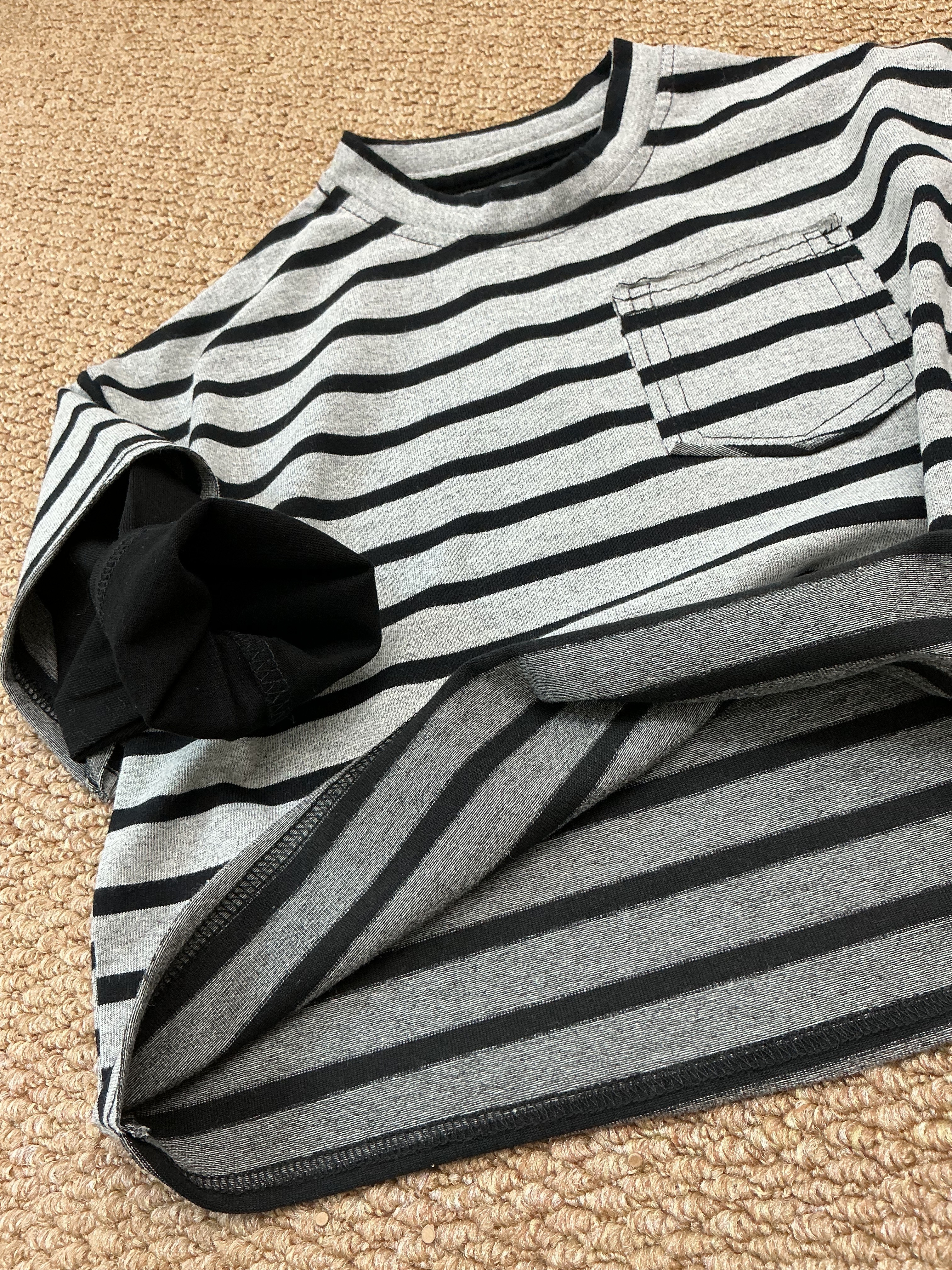 A04292假兩件條紋上衣