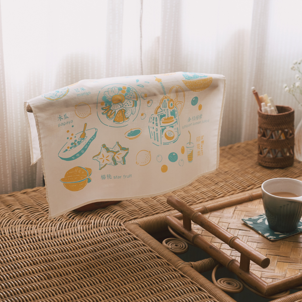 Handkerchief/Fruit/Blue &Yellow