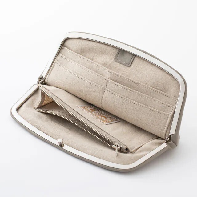 中川政七商店 - 防水牛皮口金長夾 / 薄墨