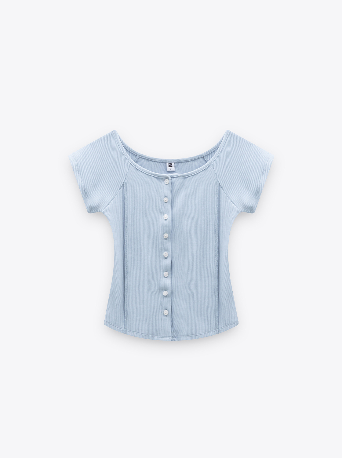 【期間限定】貝殼扣縫線上衣