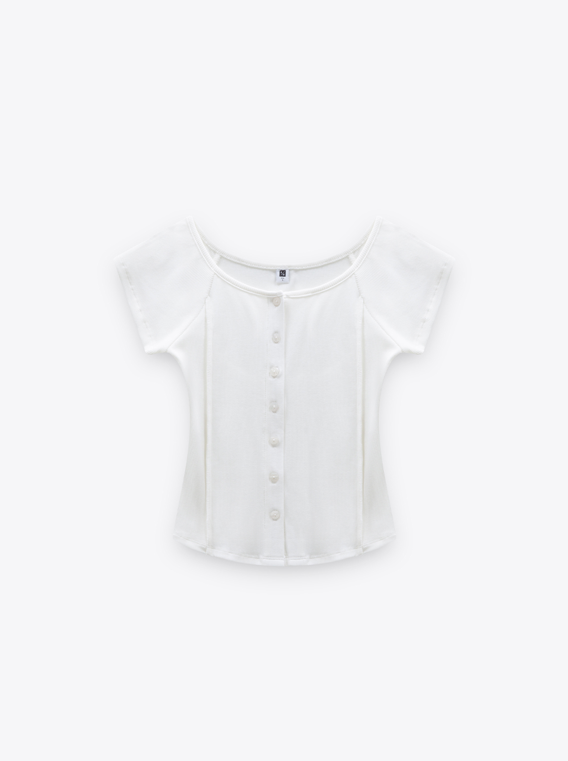 【期間限定】貝殼扣縫線上衣