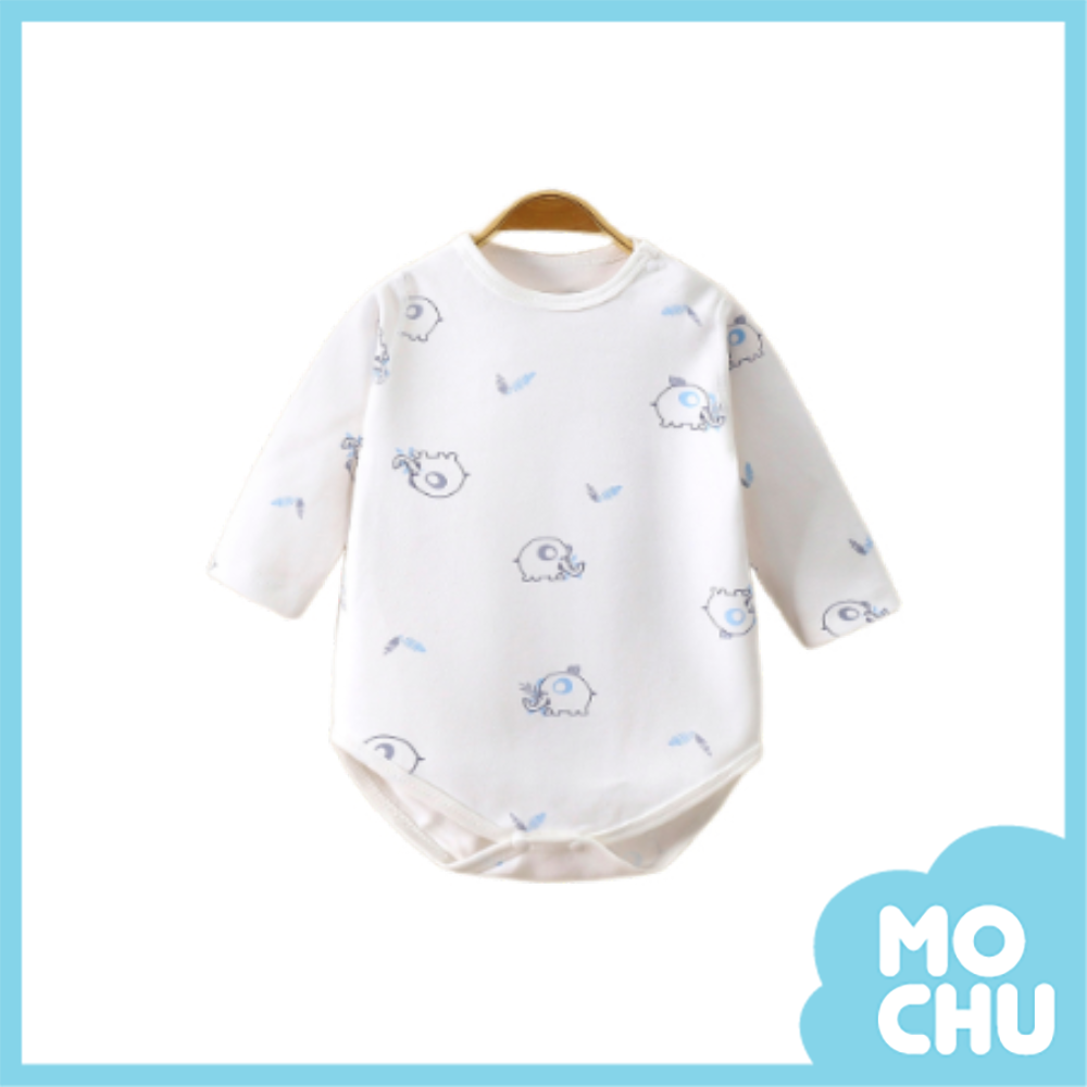 散步小象長袖包屁衣