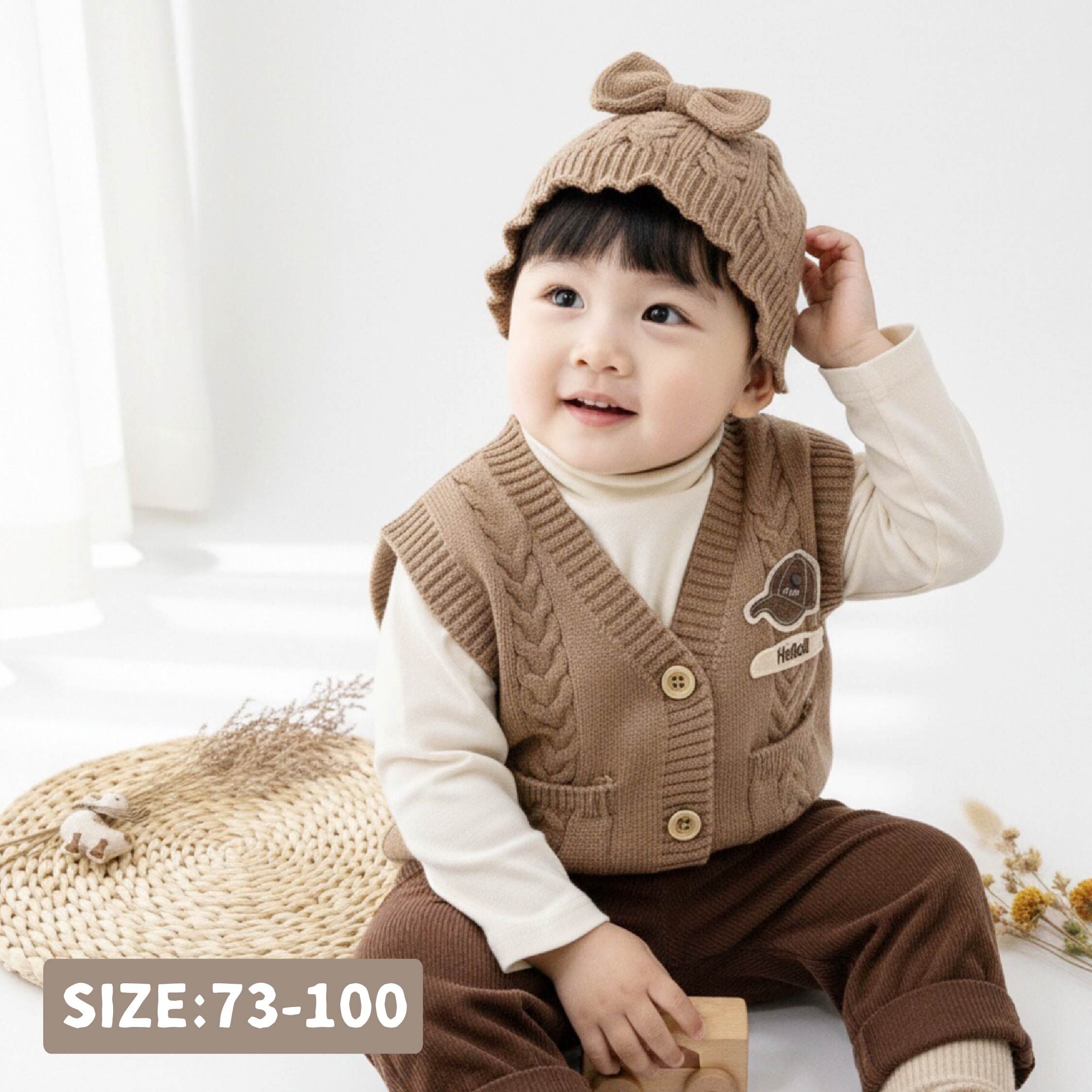 【H56235】帥氣刺繡布貼針織背心