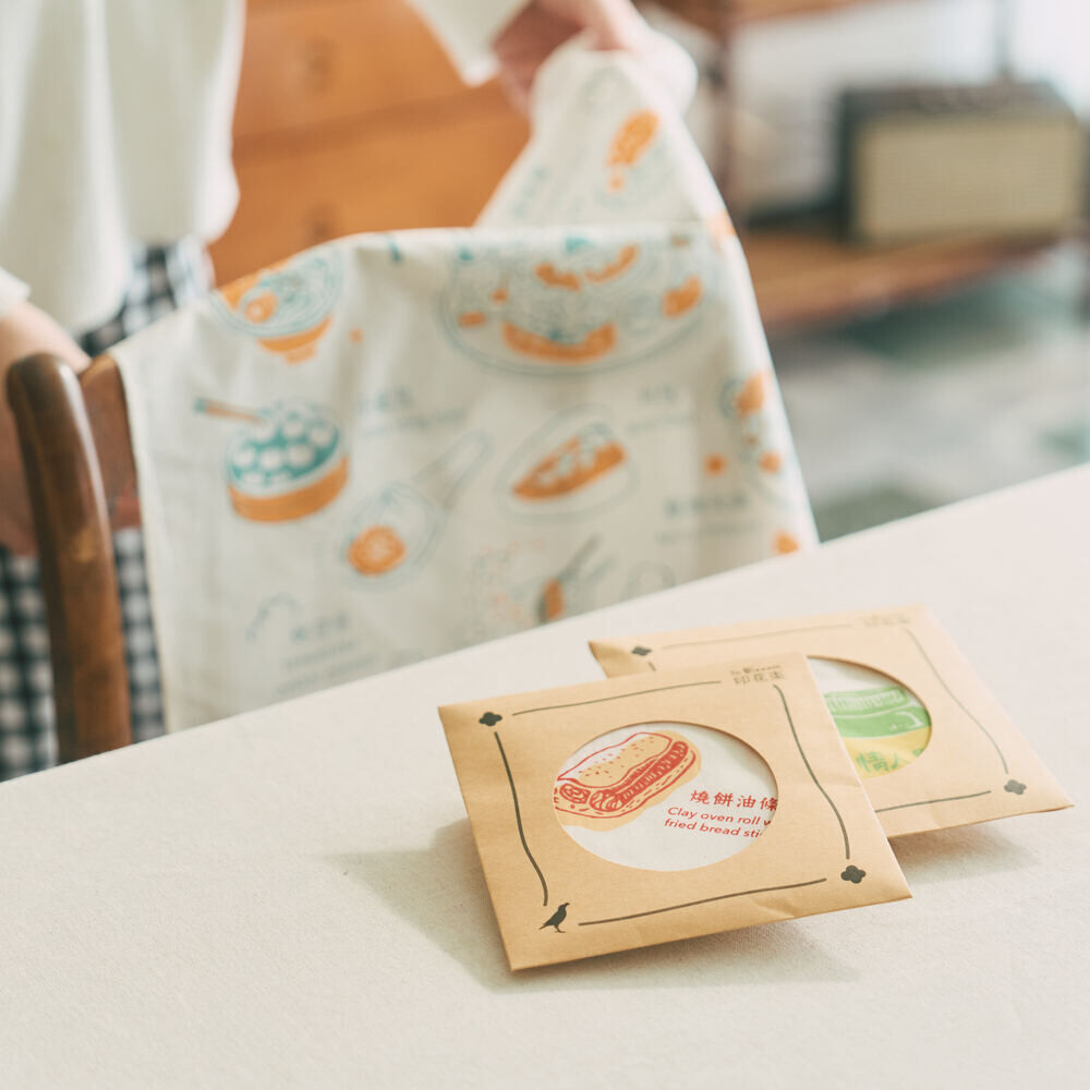 印花樂包布巾/台灣水果/綠粉