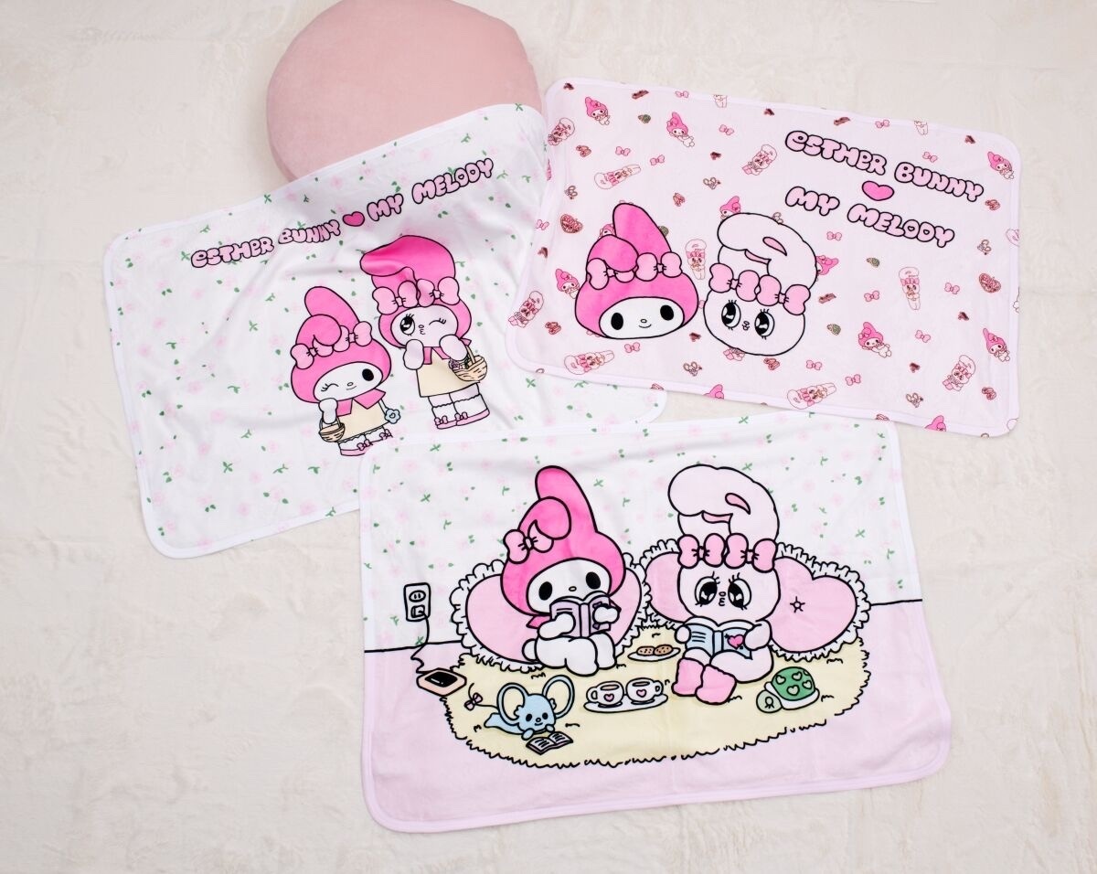 246309 Pbandai 預訂 2026/4月 エスターバニー×マイメロディ　ブランケット⚠️⚠️請先inbox查詢貨源‼️‼️