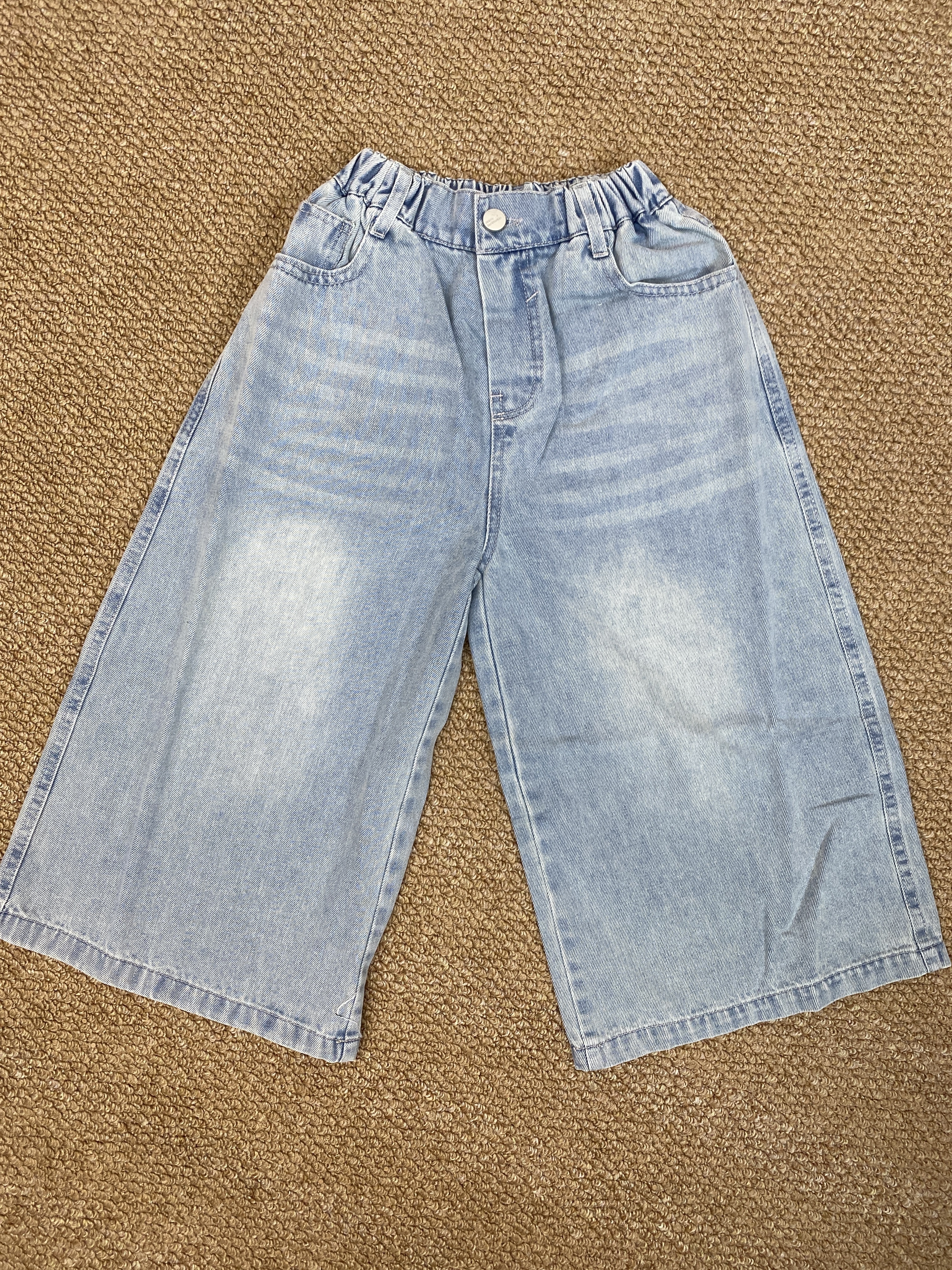 A04300刷白寬牛仔褲