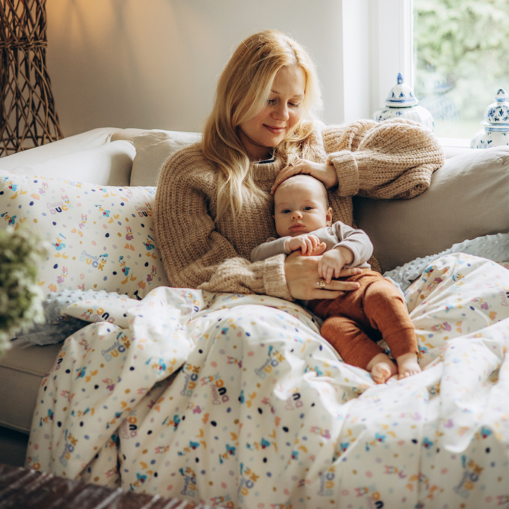 La Millou波蘭 竹纖涼感被大人款_無流蘇簡約質感｜唐老鴨系列_歡樂圈圈篇