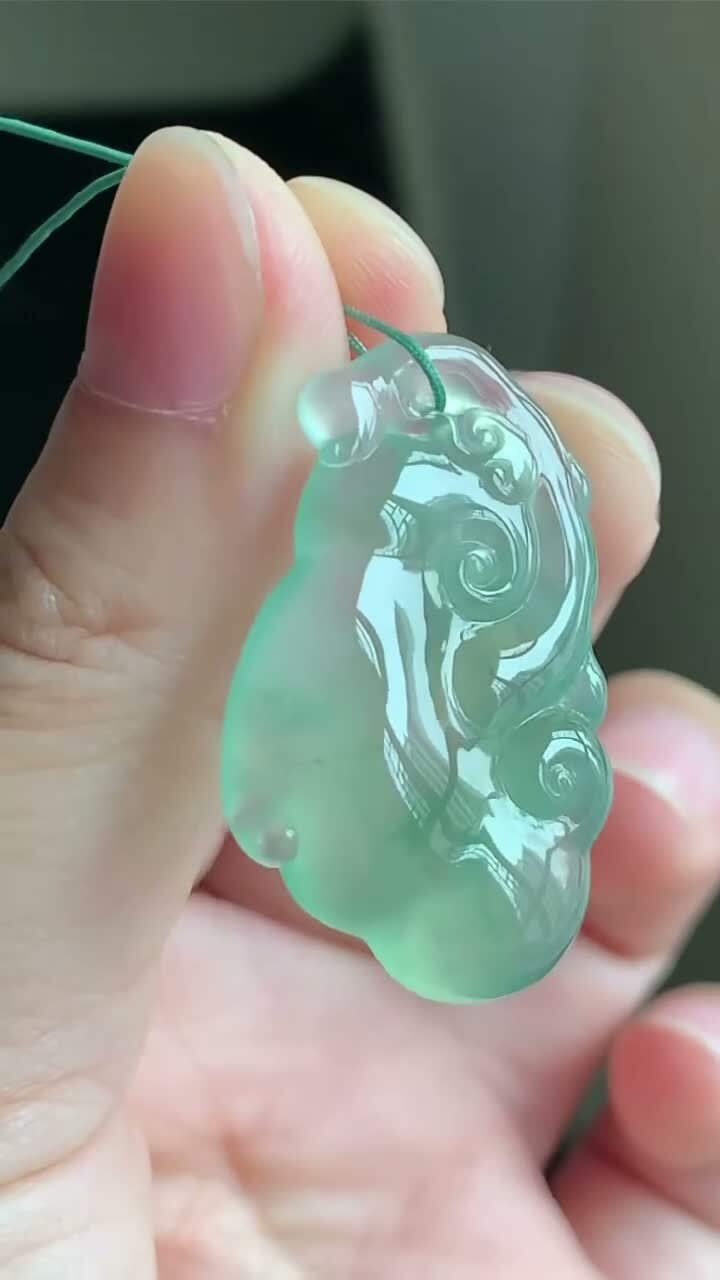 翡翠如意,天然翡翠A玉, 緬甸玉, Jade, Jadeite