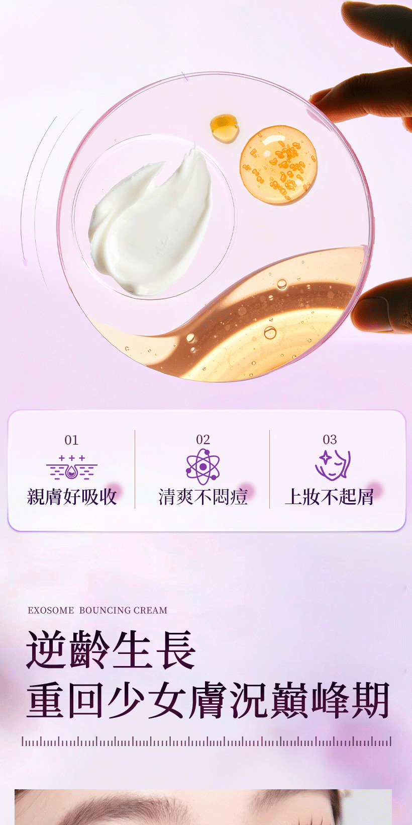 抗老乳霜,外泌體,胜肽,撫紋霜