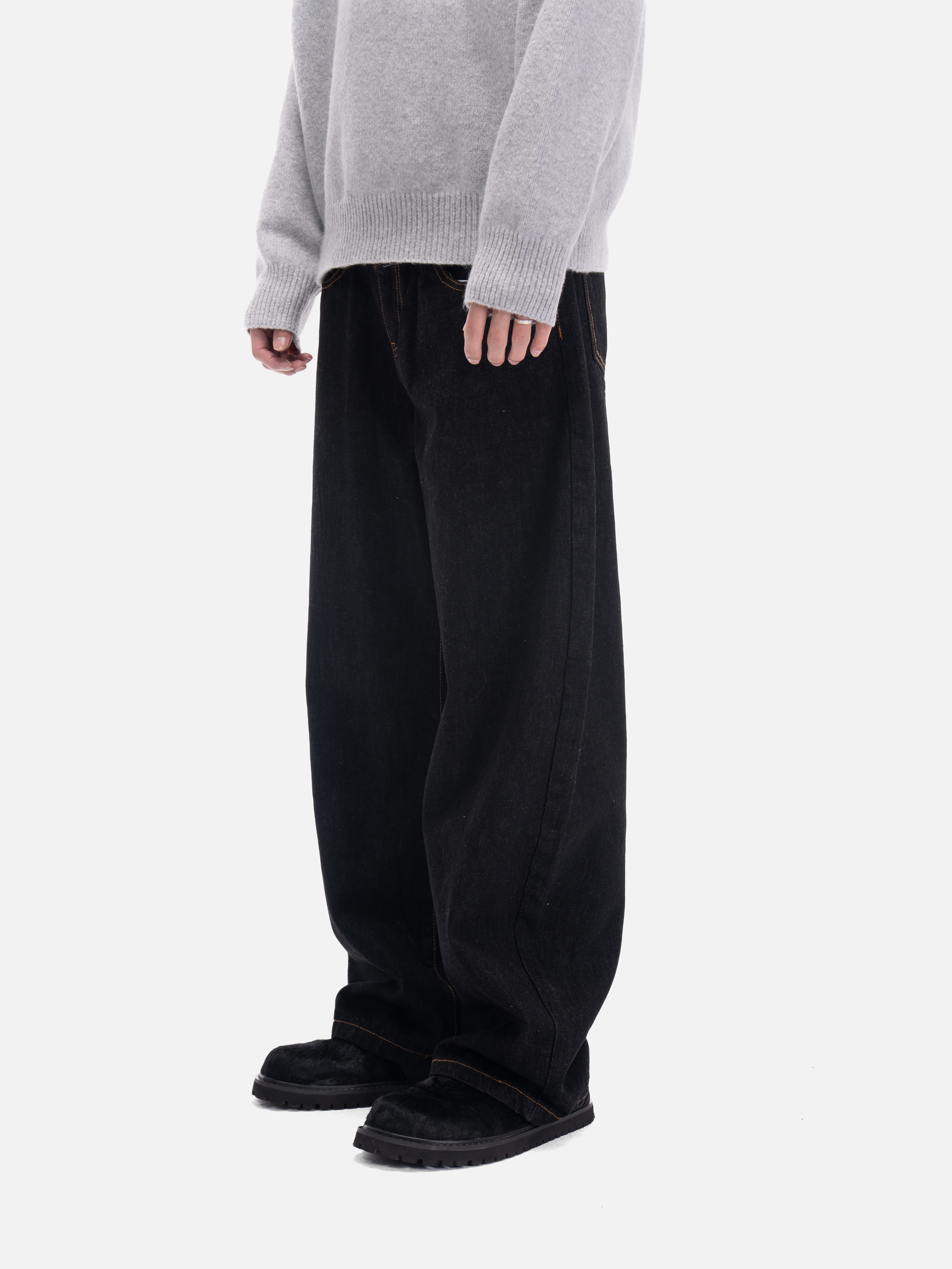 ACR 解構 黑金 cleanfit 彎刀 牛仔褲