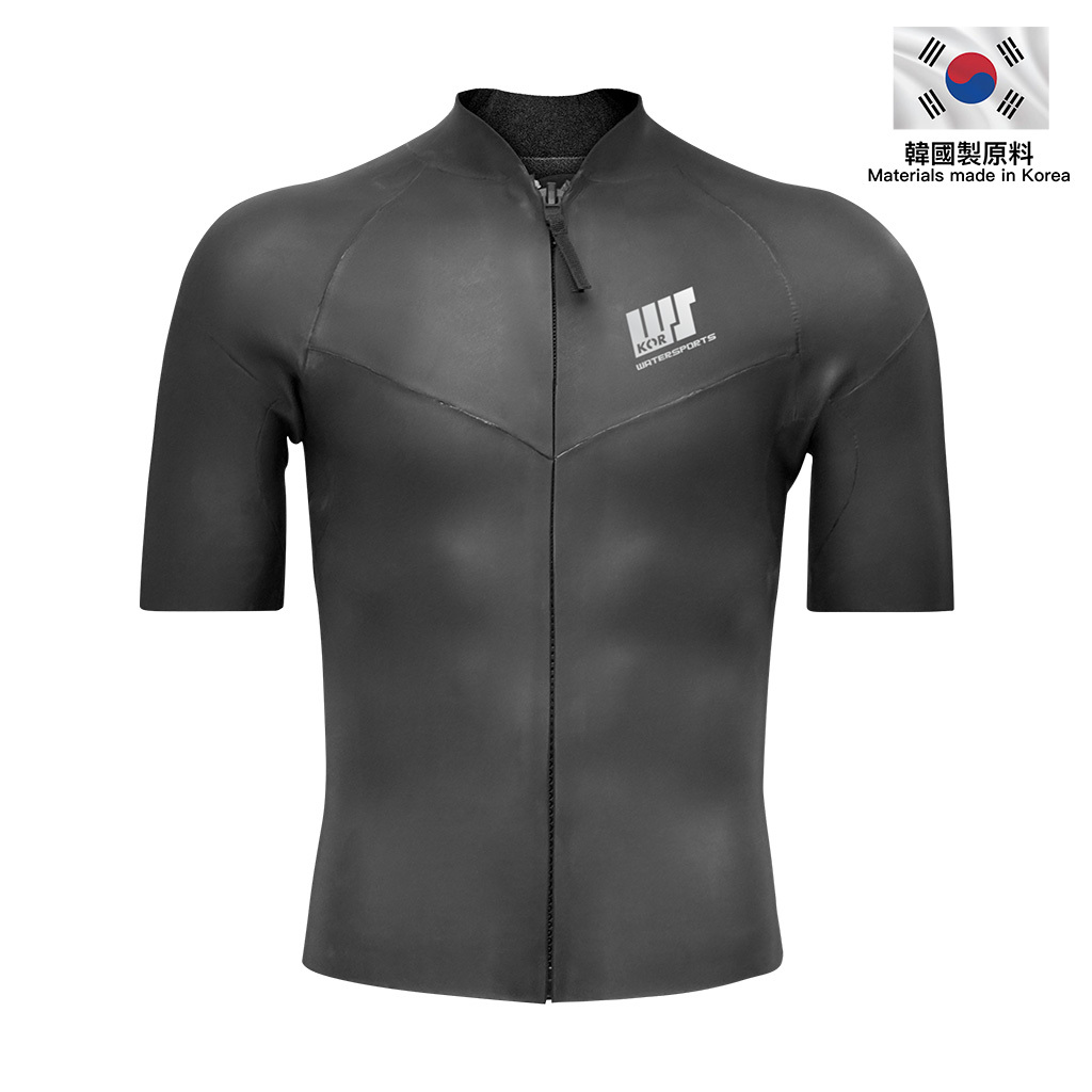 3.5mm 中性 CR 光皮防寒夾克膠衣 - 黑