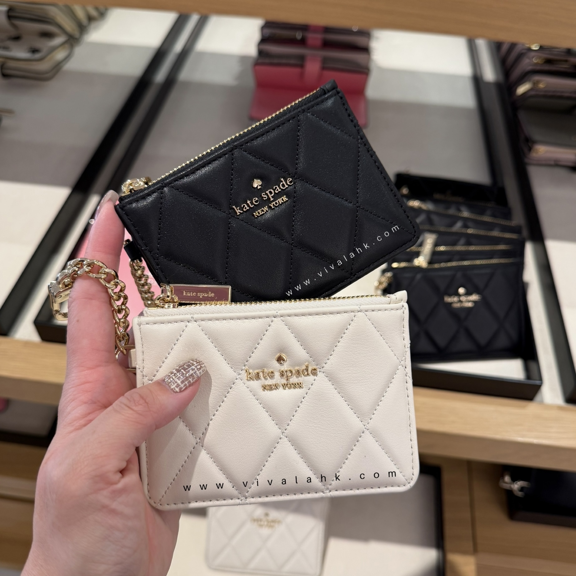 Kate Spade - Carey 拉鍊證件卡套連鎖匙圈 (KN772)