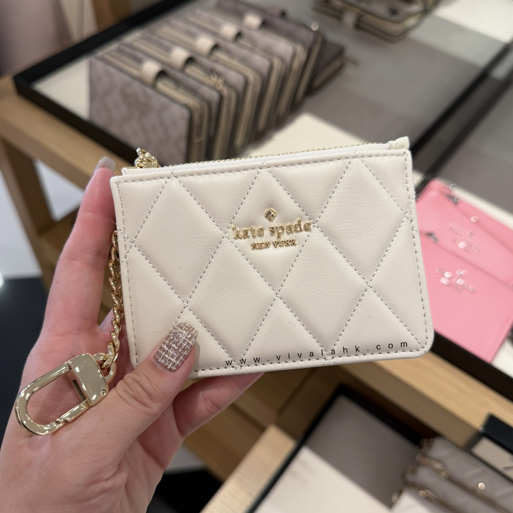 Kate Spade - Carey 拉鍊證件卡套連鎖匙圈 (KN772)