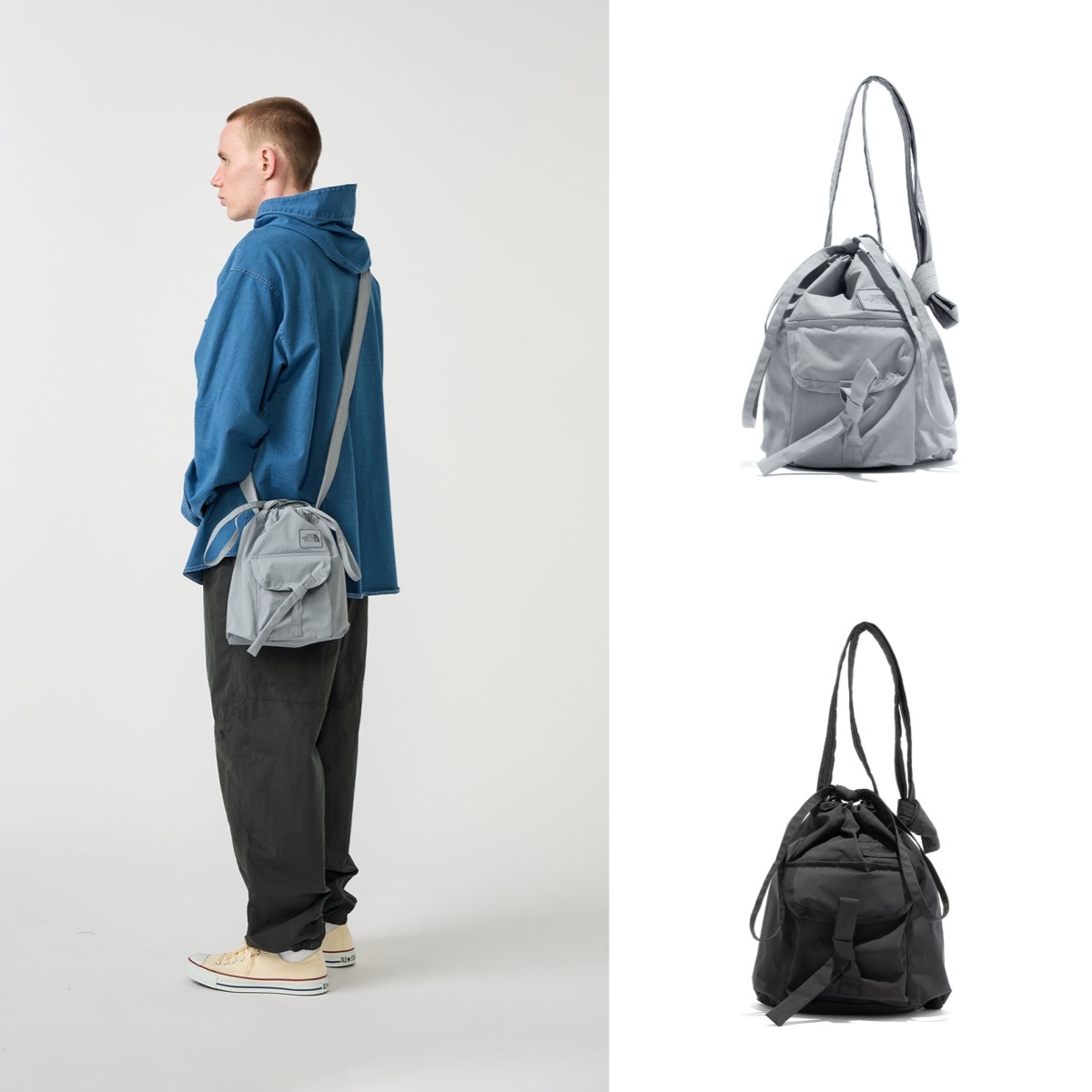 預購┃日本 TNF 紫標 Mountain Hitch Shoulder Bag 尼龍 束口 肩背包 側背包