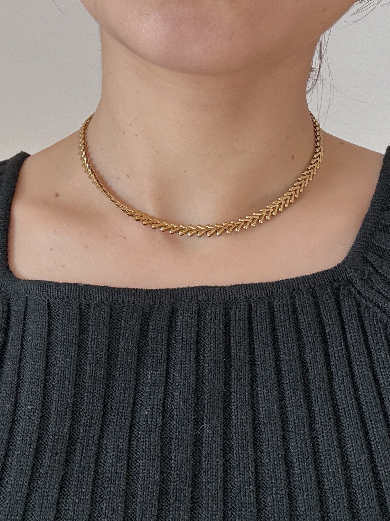 leaf chain necklace