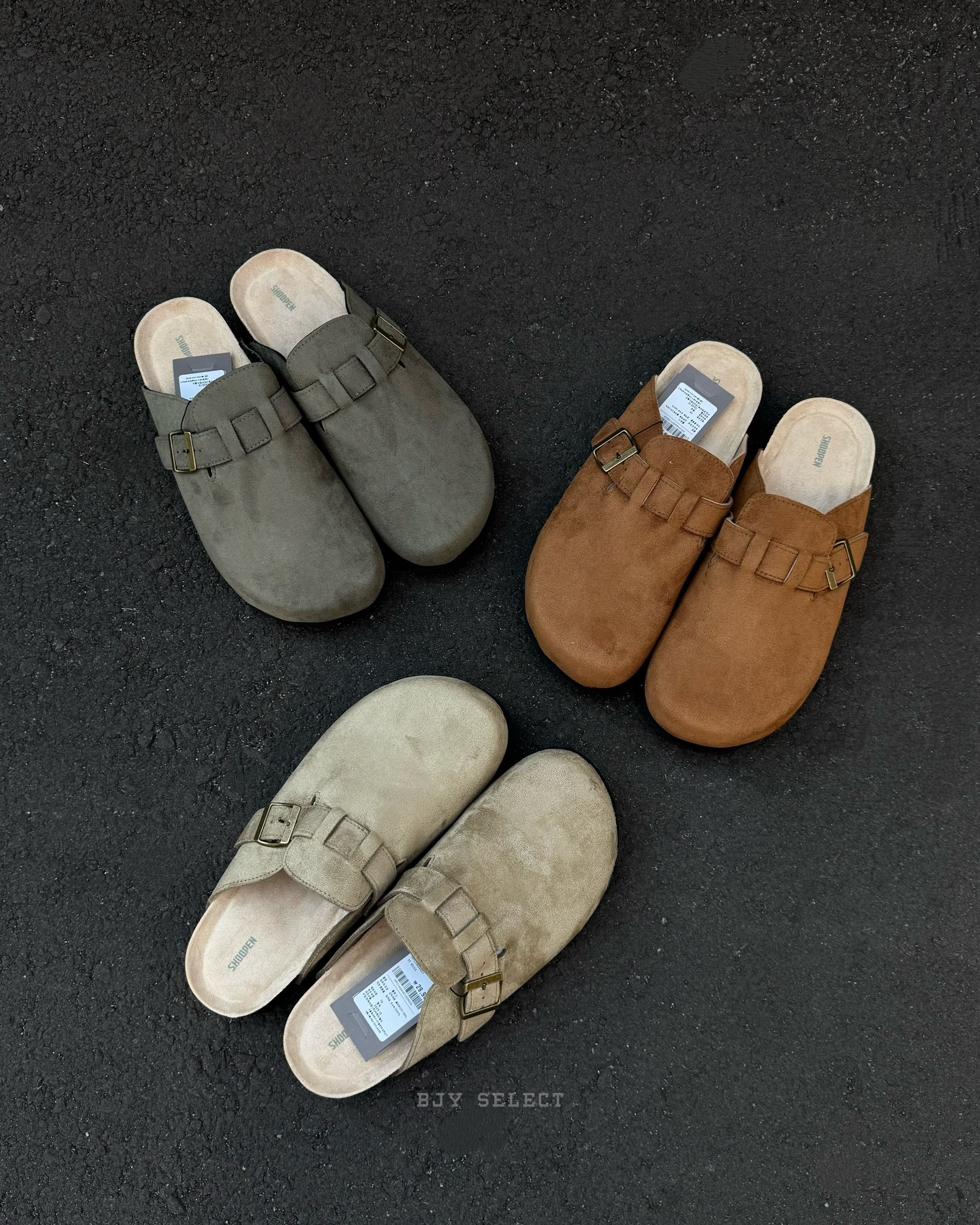 #代購 韓國連線 SHOOPEN 樹盆 麂皮 厚底 包頭拖鞋 HPCV4FA401 三色