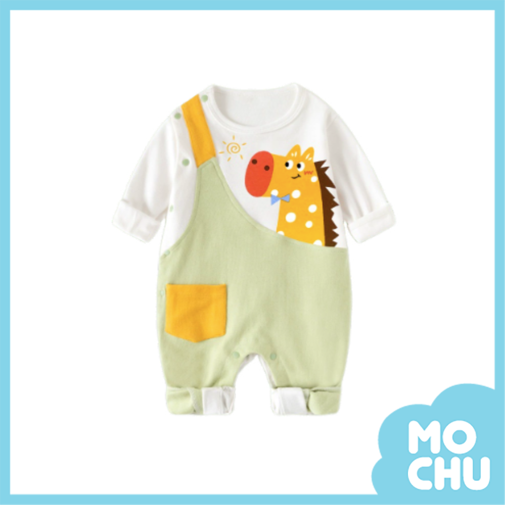 斑點馬長袖連身衣