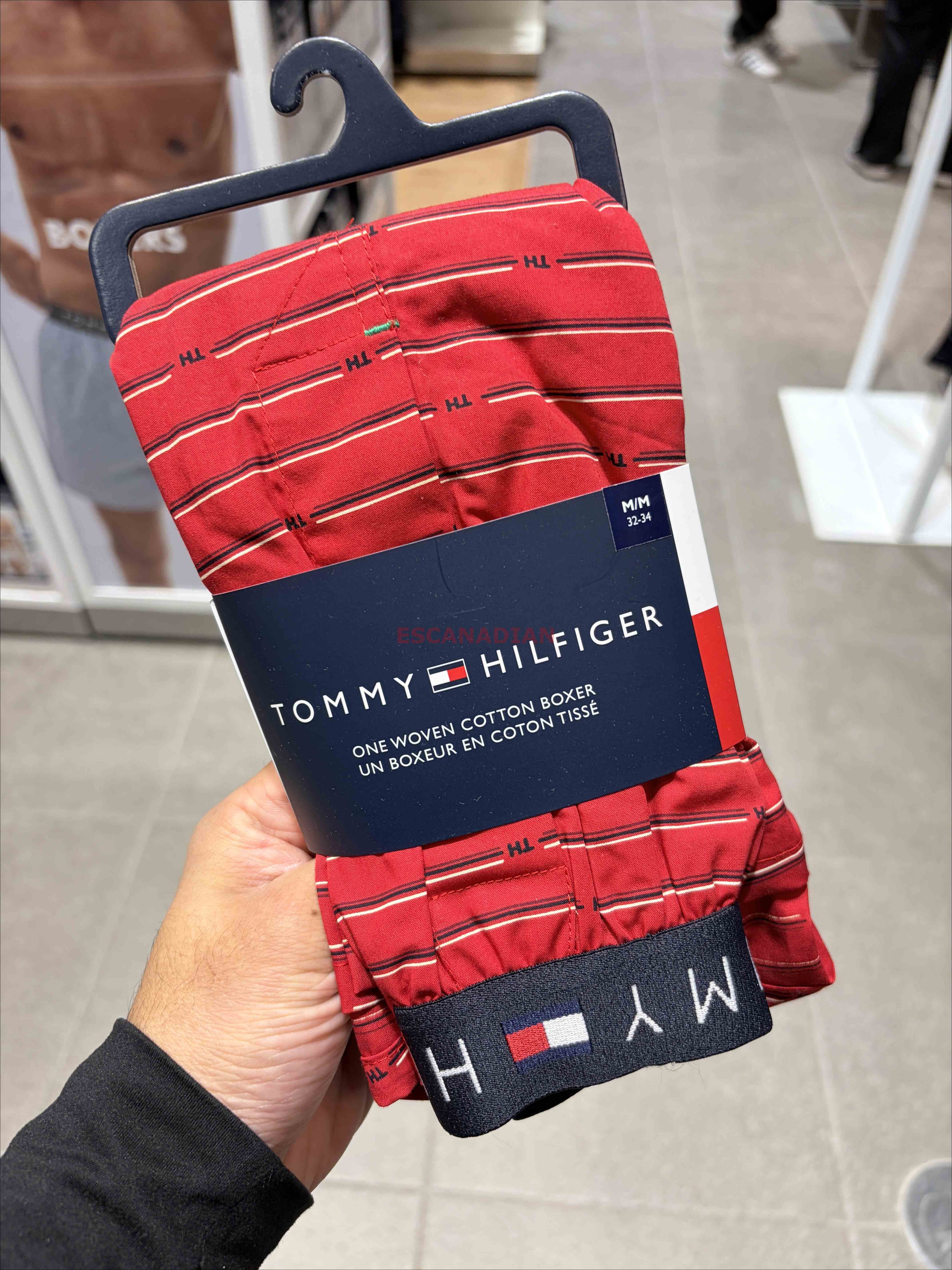 TOMMY 男大人 橫條 平口 四角褲