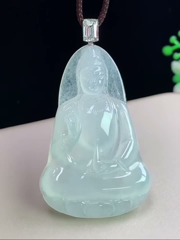 翡翠冰種觀音,天然翡翠A玉, 緬甸玉, Jade, Jadeite