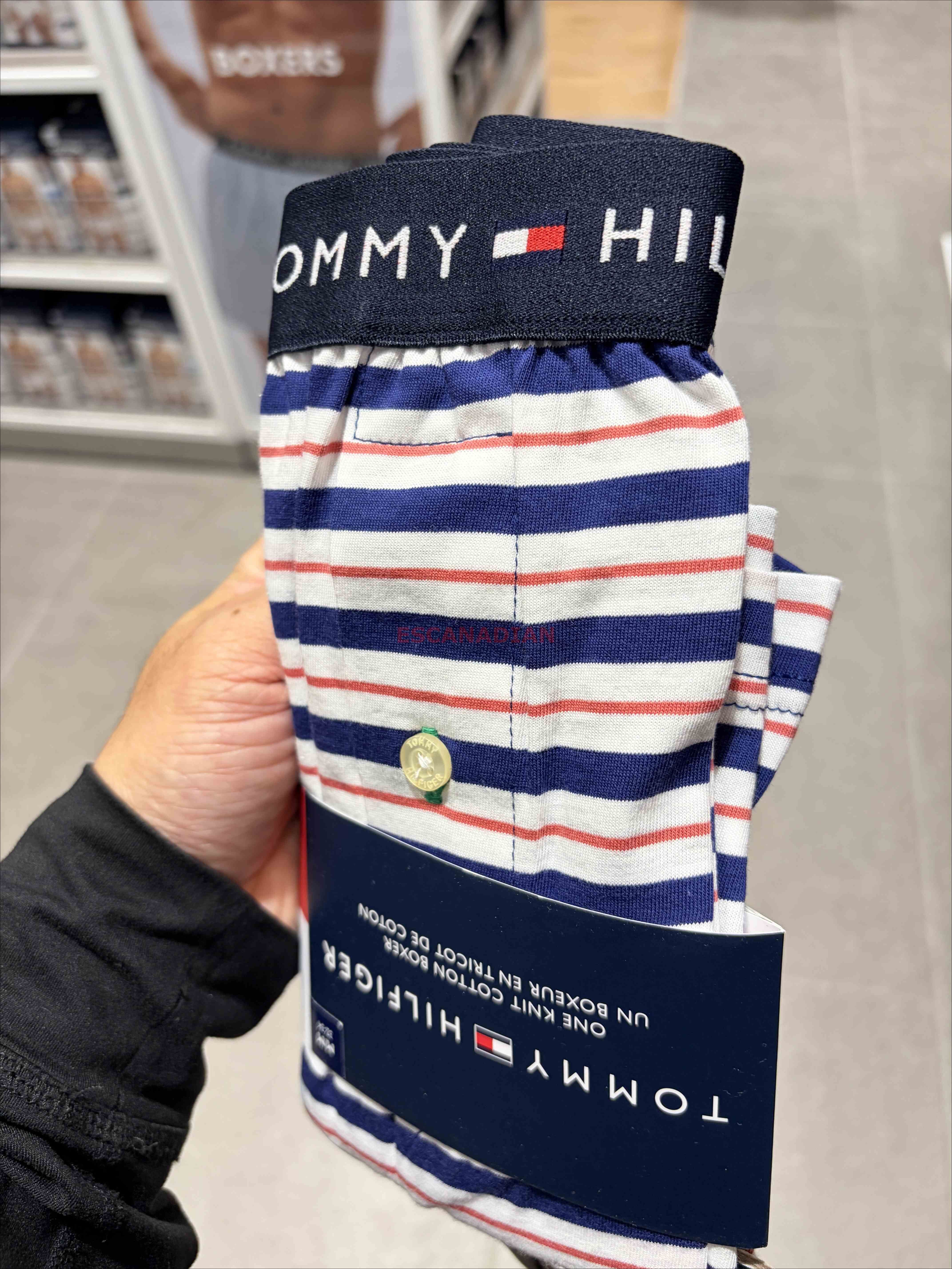 TOMMY 男大人 橫條 平口 四角褲