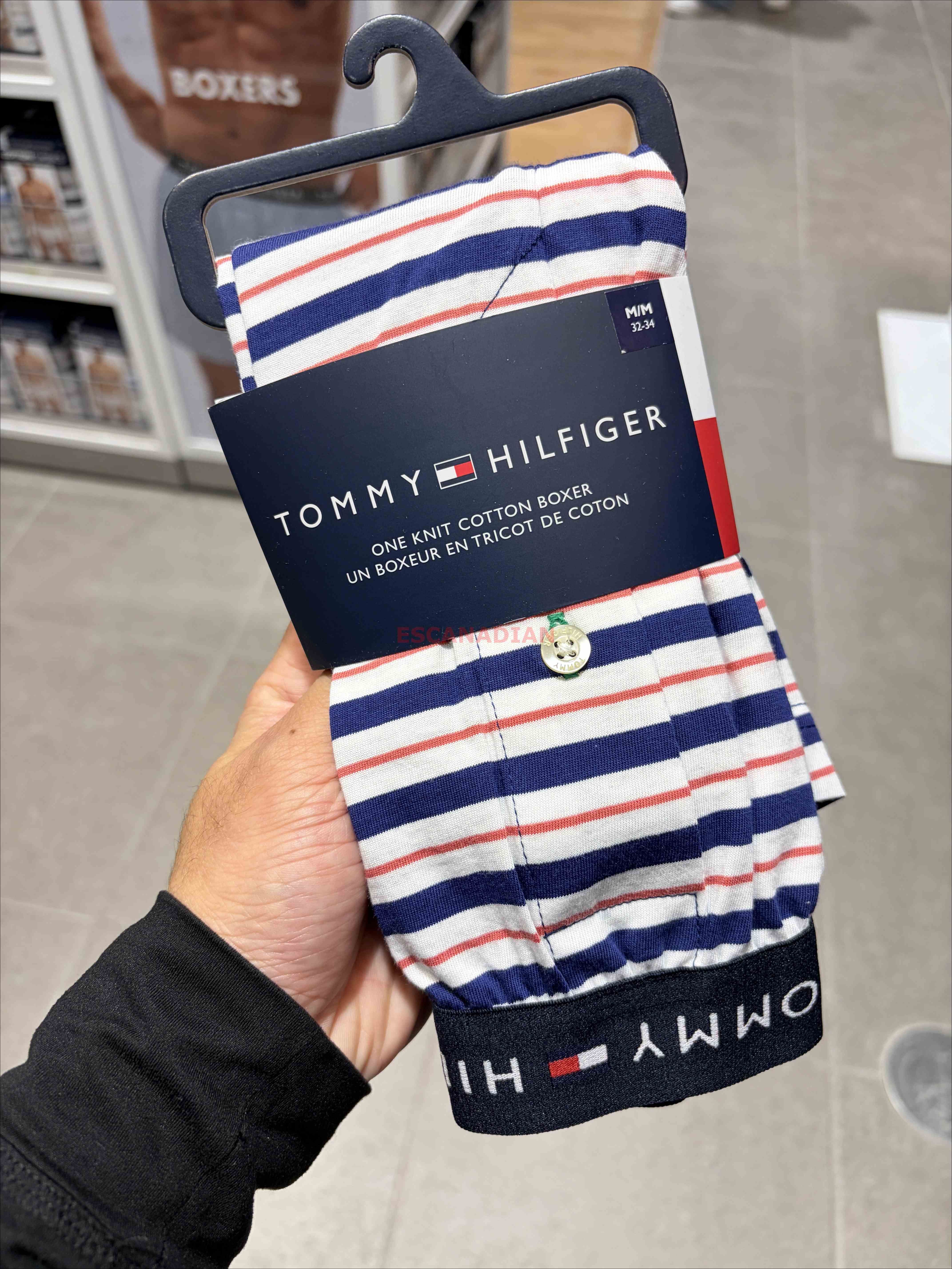 TOMMY 男大人 橫條 平口 四角褲