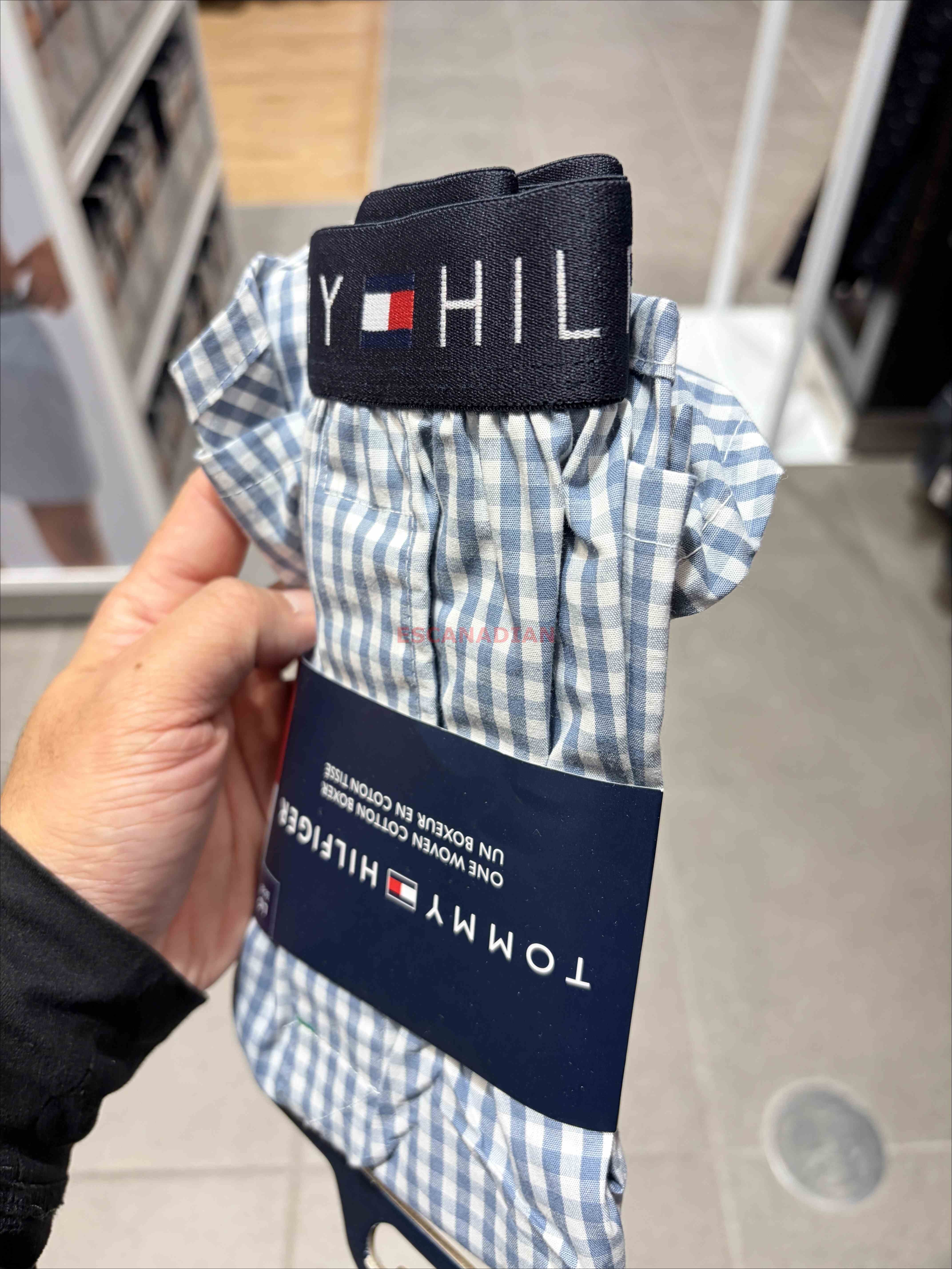 TOMMY 男大人 格紋 平口 四角褲