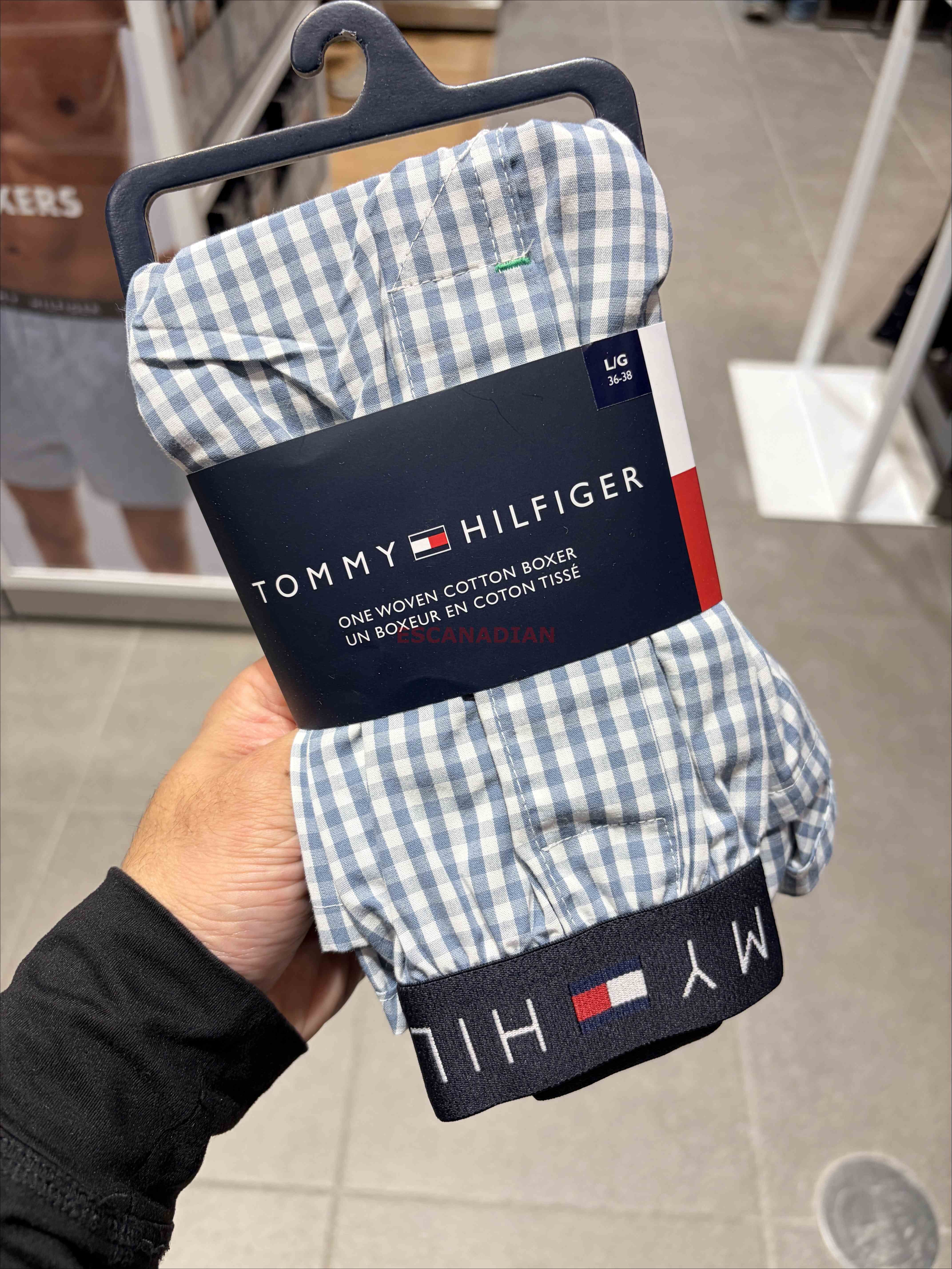 TOMMY 男大人 格紋 平口 四角褲