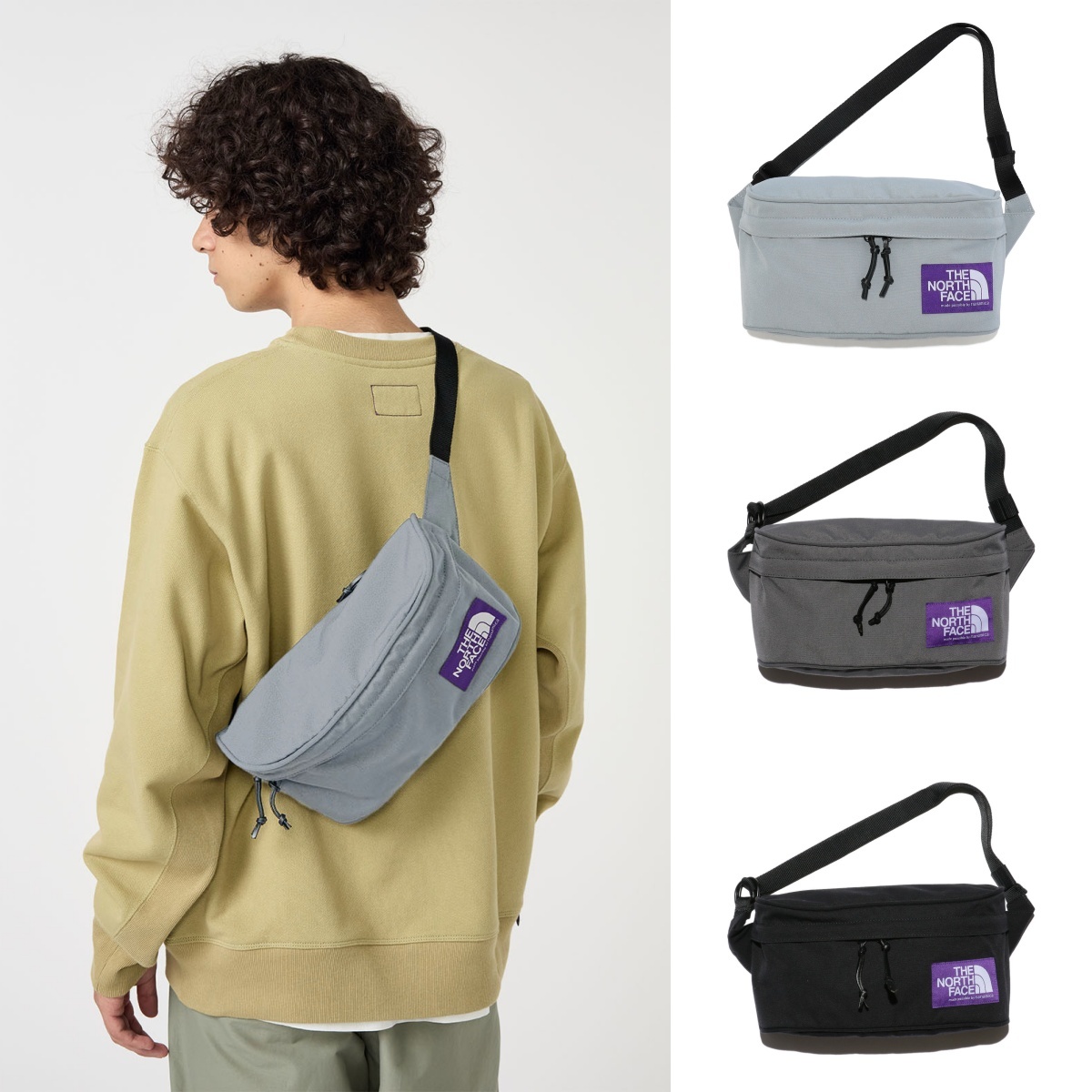 預購┃日本 TNF 紫標 Field Funny Pack 帆布 腰包 側背包 4L