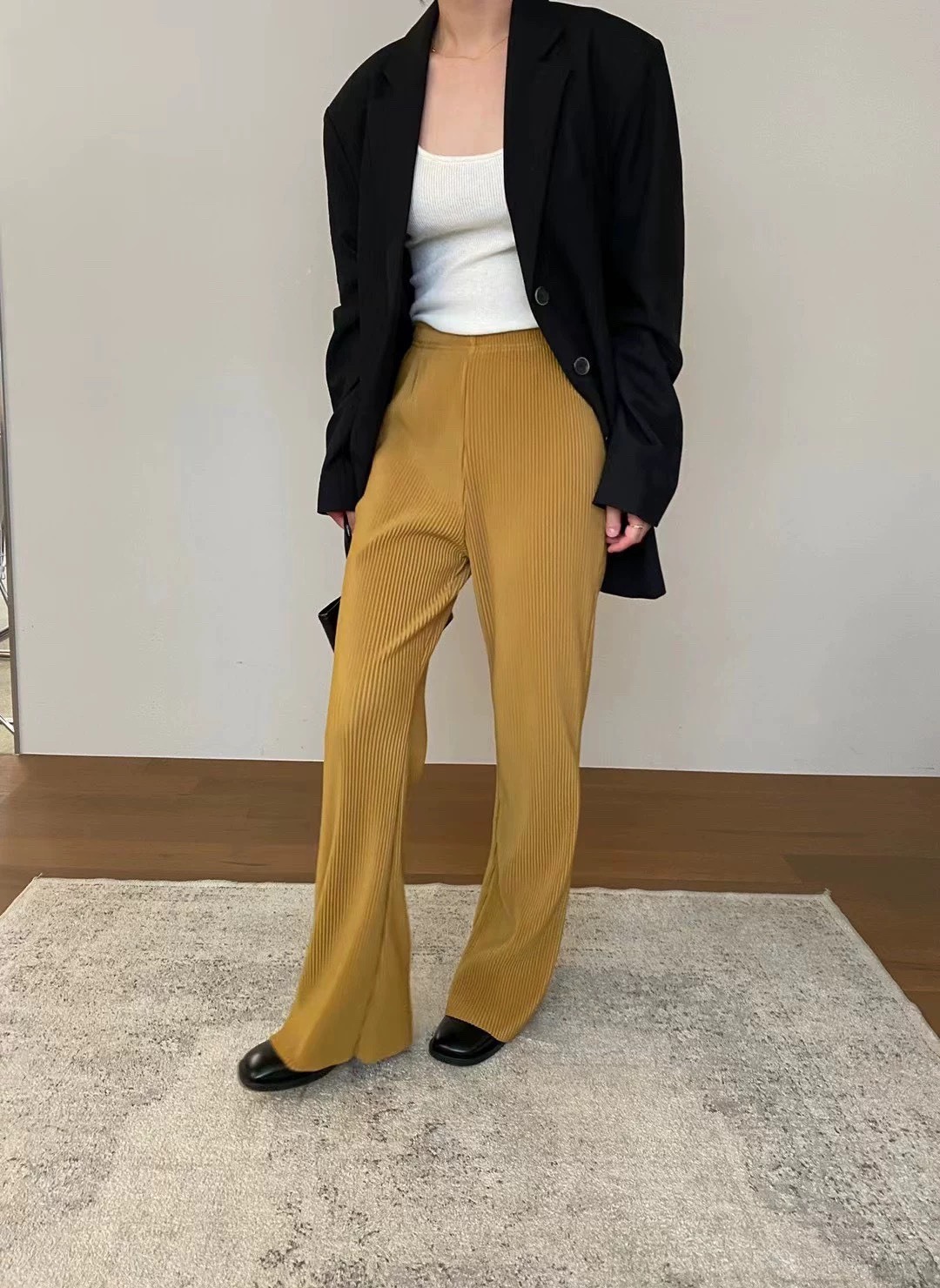 LAKE SIDE 坑調微喇叭休閒褲