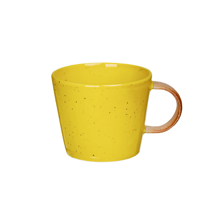 德卡馬克杯(350ML)-黃/奶油白｜美濃燒