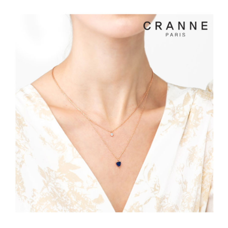 HKAG0213-004 하트 포인트 투라인 목걸이 C24NB093-藍石 (A4)