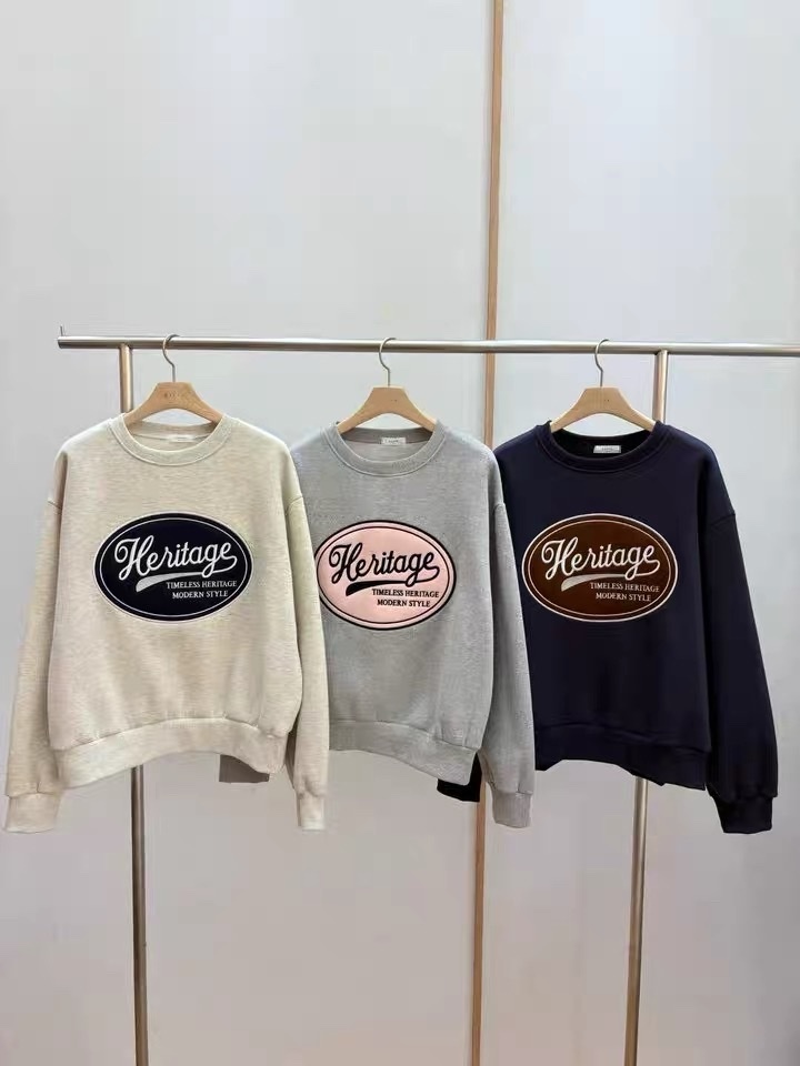 323 正韓刺繡大Logo內磨毛衛衣