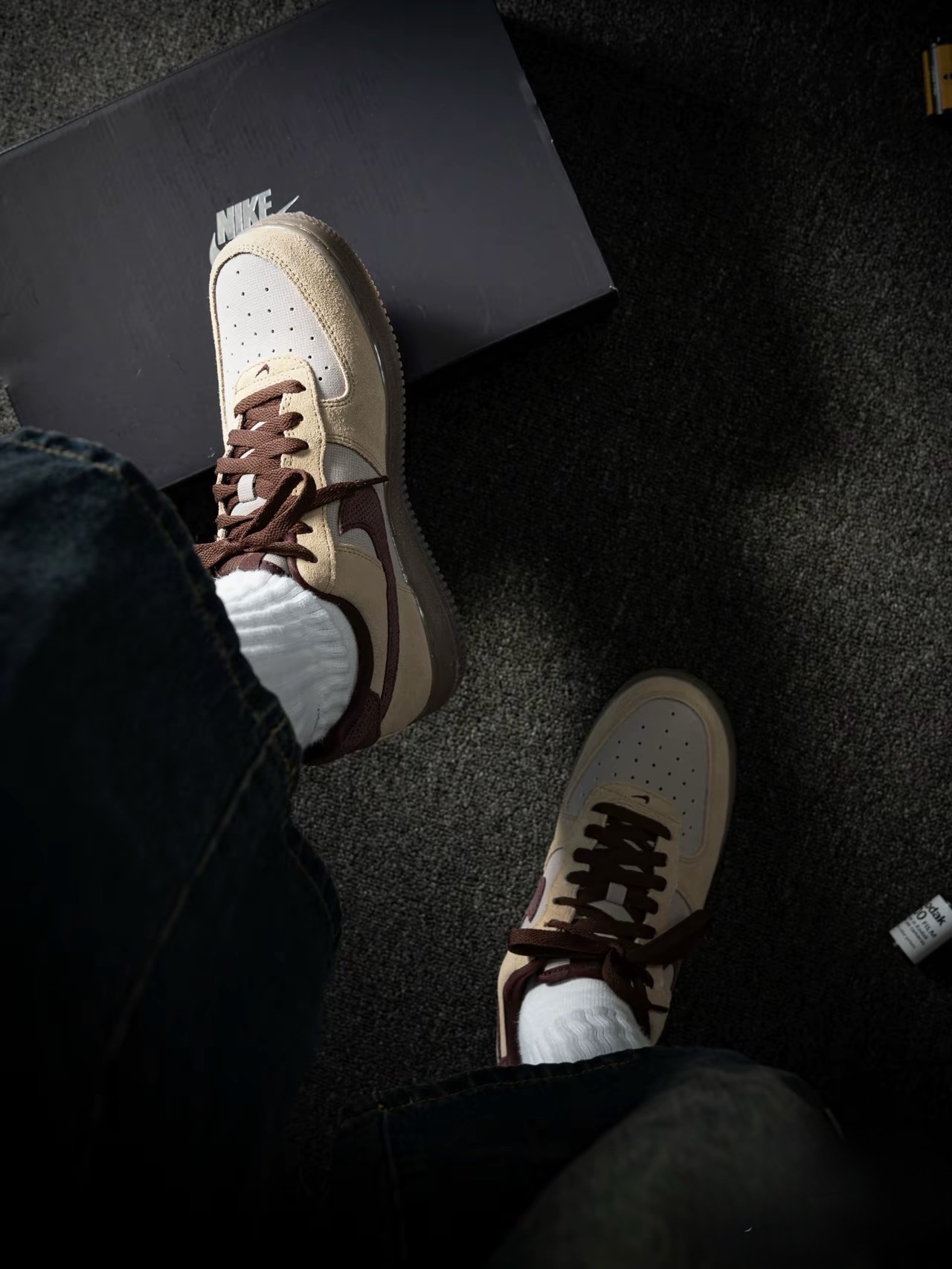 iSNEAKERS｜Nike Air Force 1 "Linen" 麂皮 帆布 棕紅 IQ3408-286