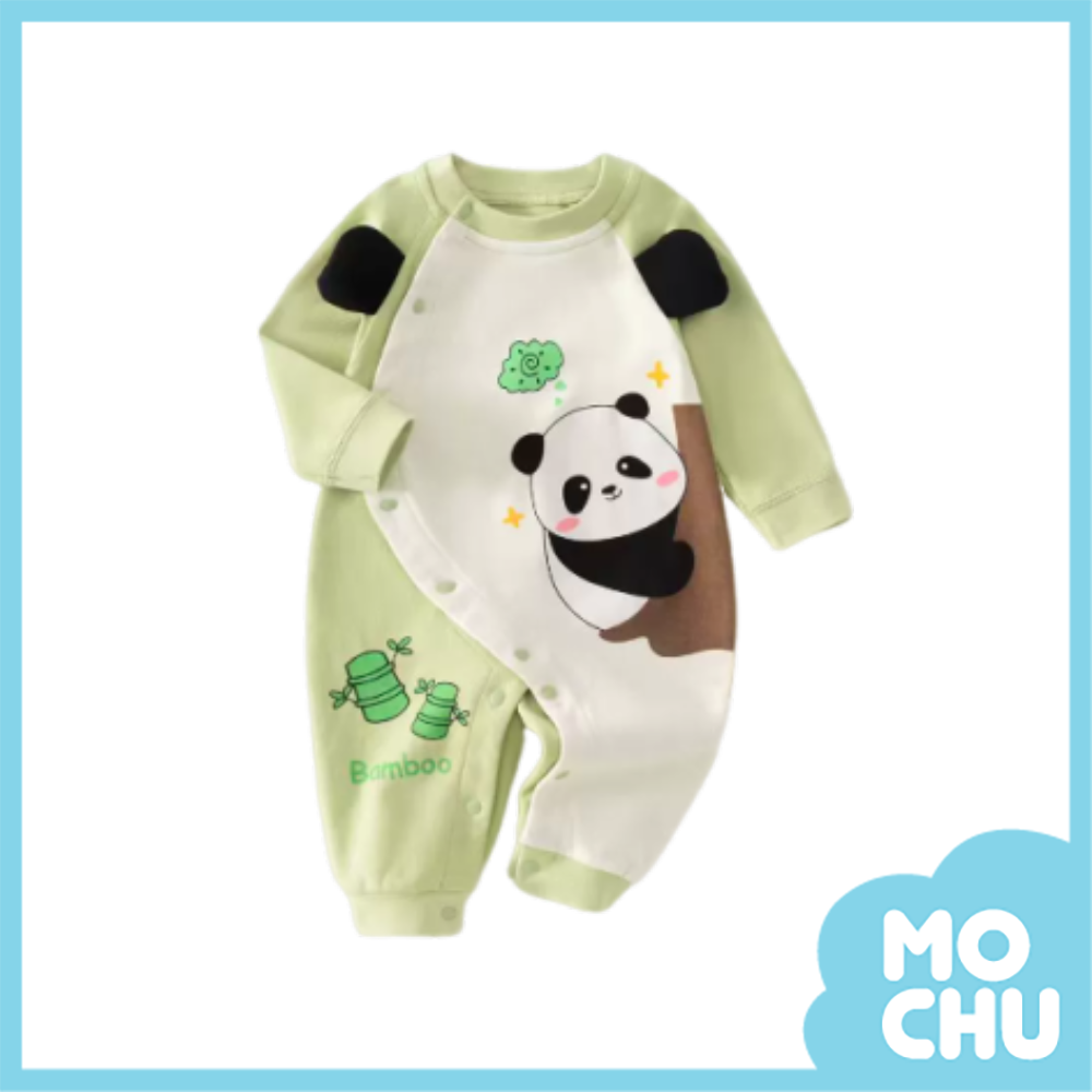 立體耳朵熊貓連身衣