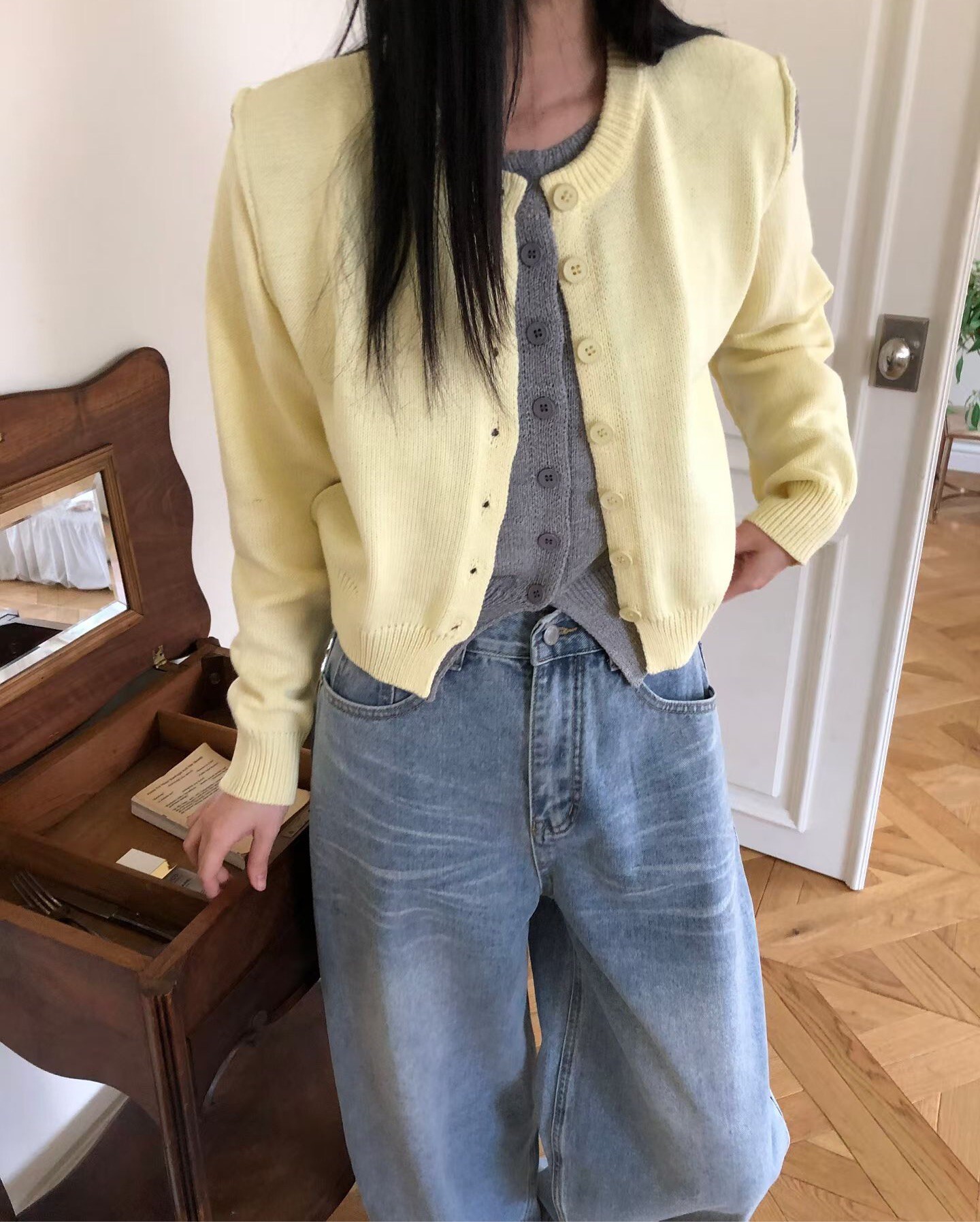 雙色下擺小外套