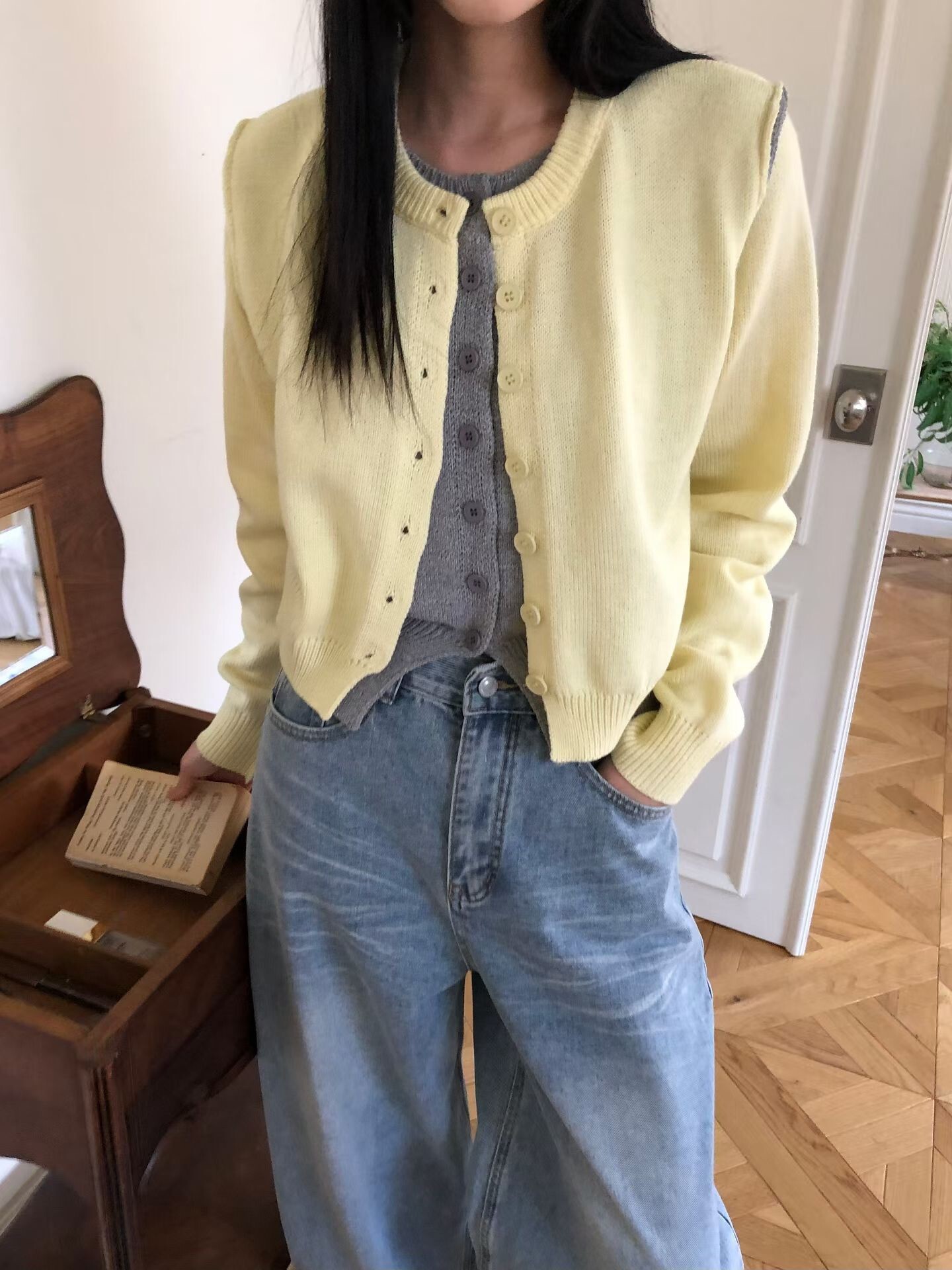 雙色下擺小外套