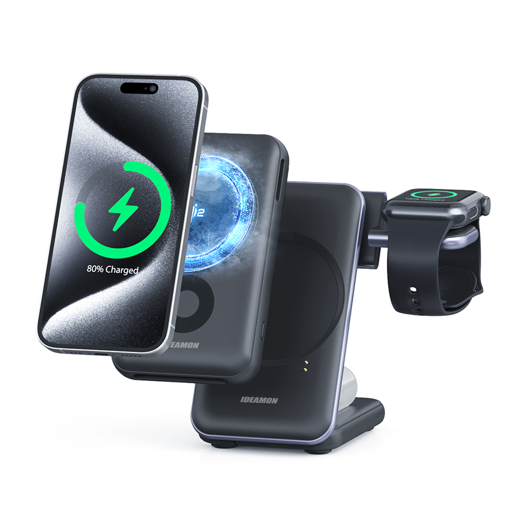 【怪獸選物IDEAMON】凍能充 3 in 1 磁吸無線行動充電座