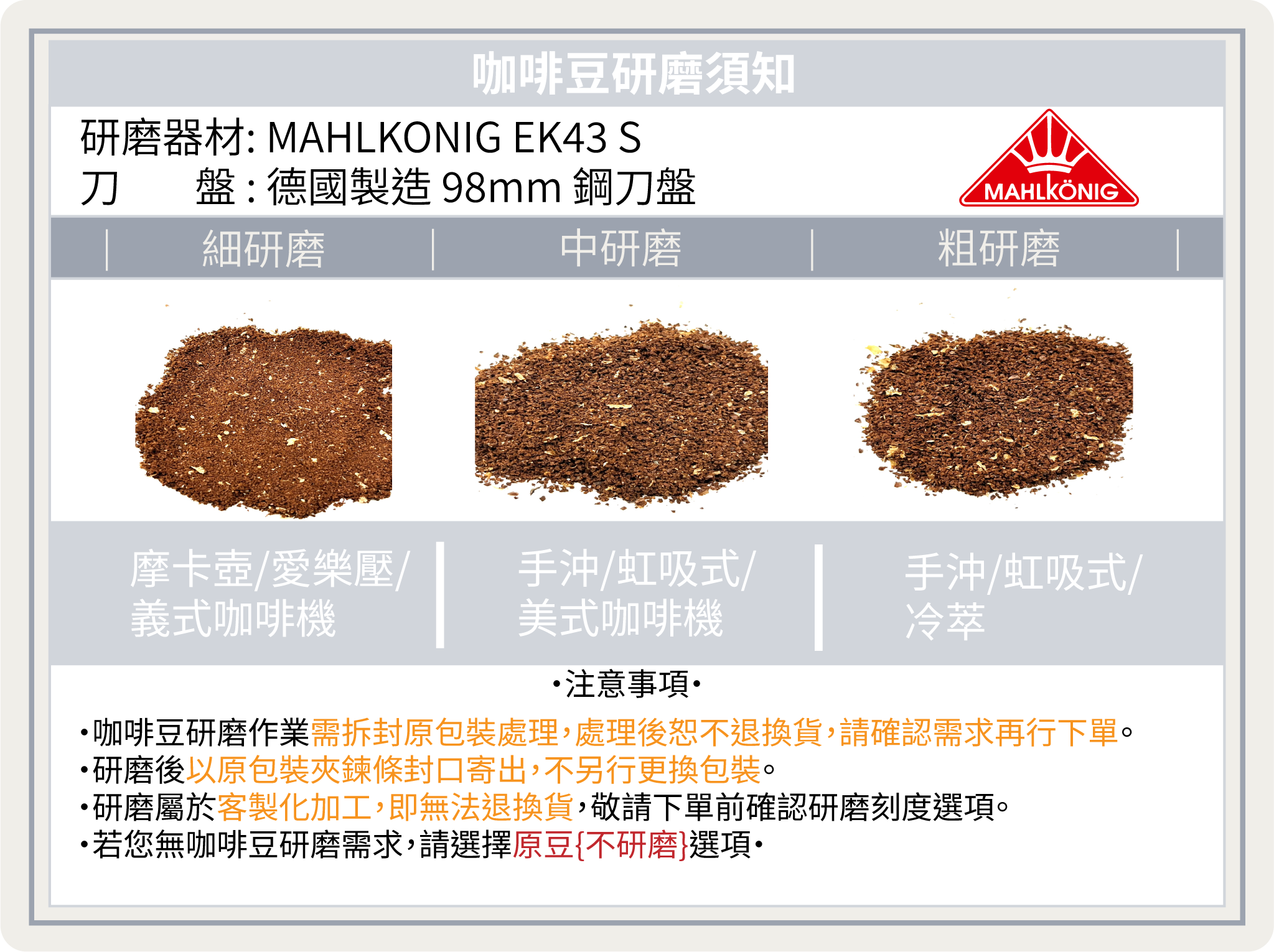 咖啡豆研磨服務