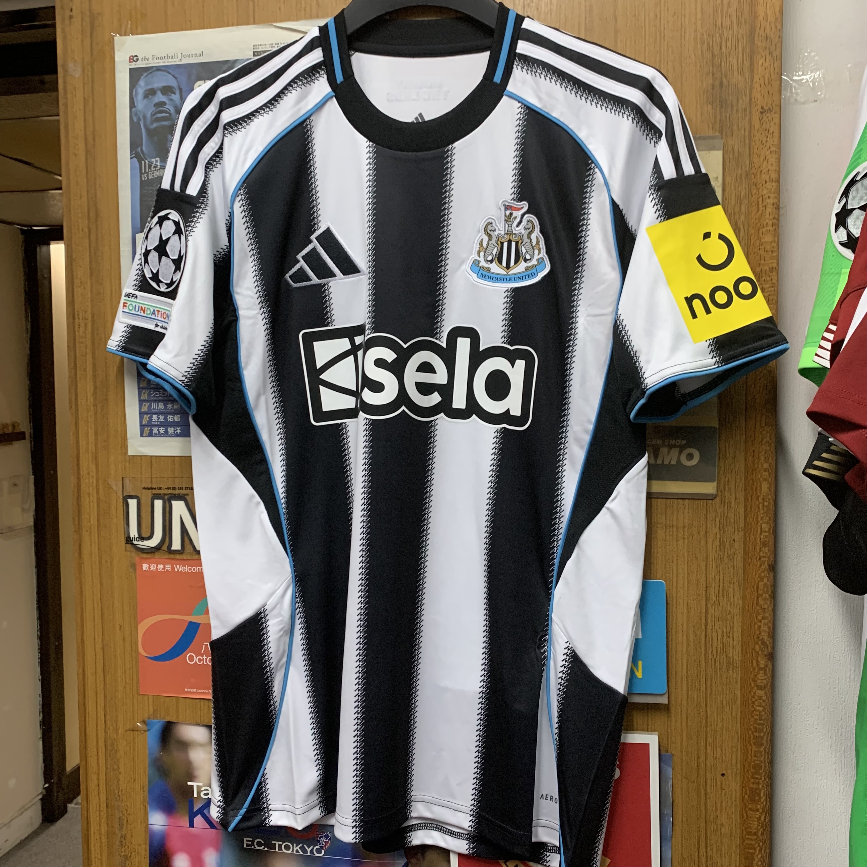 2025 Newcastle United Home Shirt with IVE Nameset & UEFA Patch