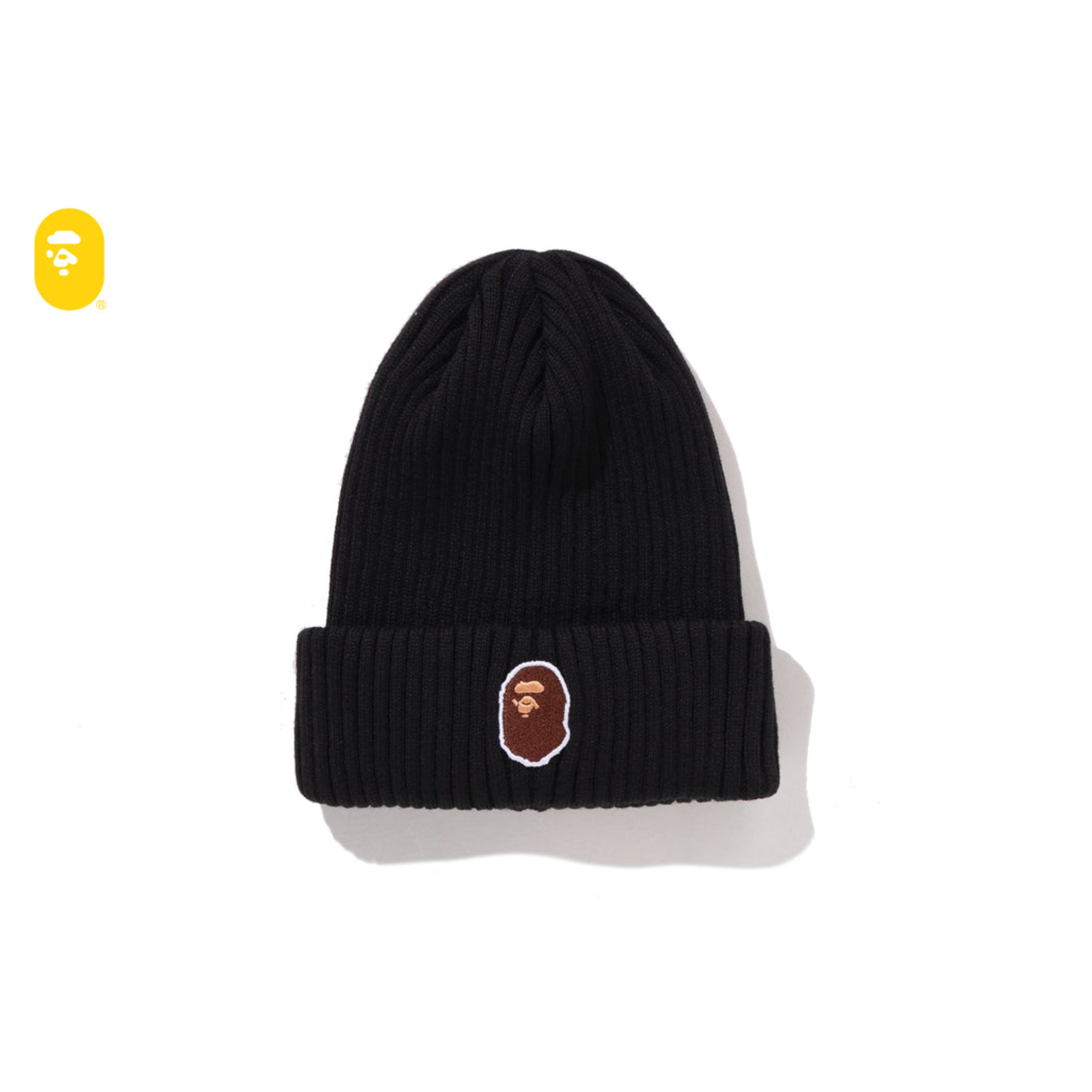 2026SS BAPE A BATHING APE HEAD ONE POINT KNIT CAP 刺繡 小頭 毛帽 現貨 1L70381001
