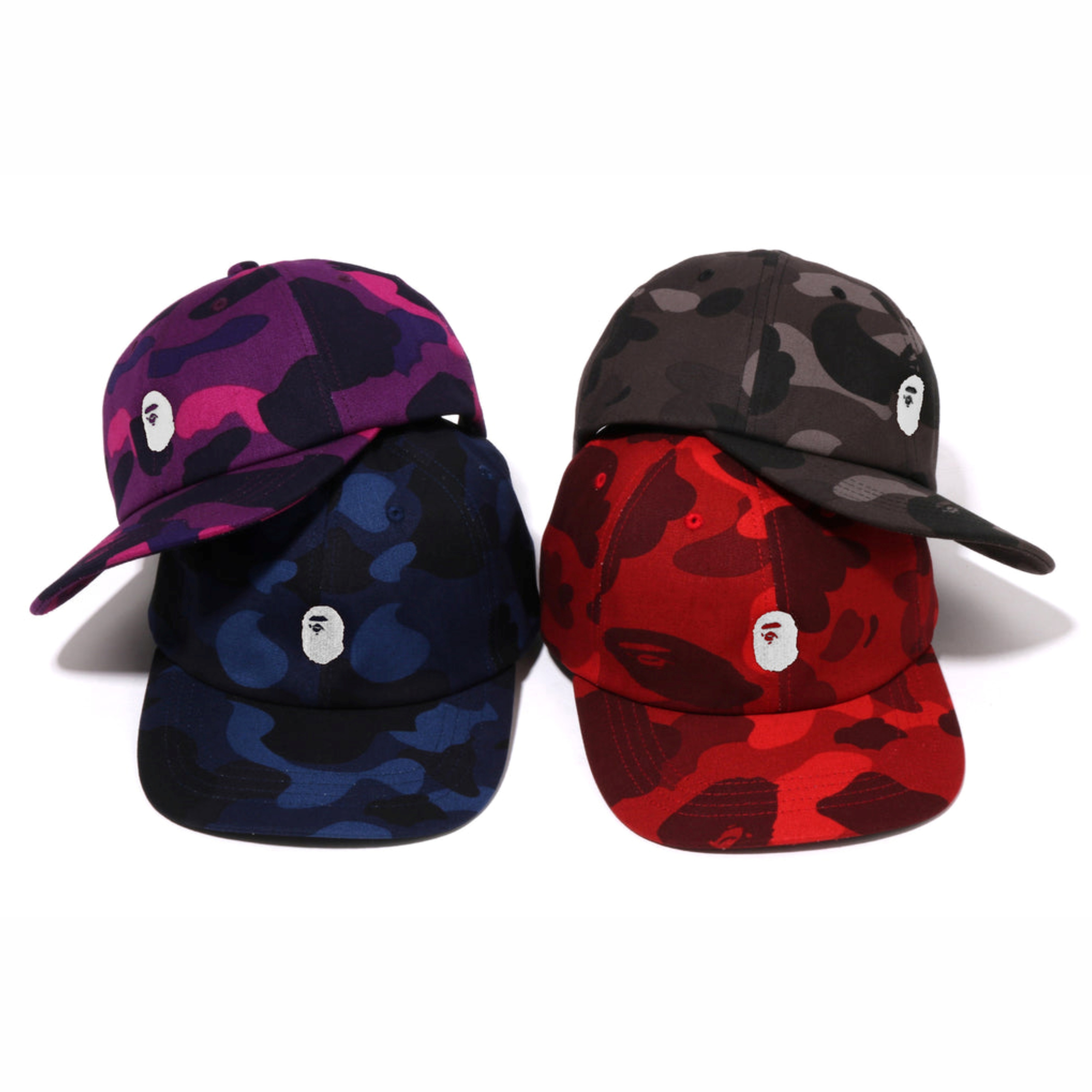 2026SS BAPE A BATHING APE COLOR CAMO APE HEAD ONE POINT PANEL CAP 刺繡 小頭 迷彩 帽子 老帽 現貨 1L75180001