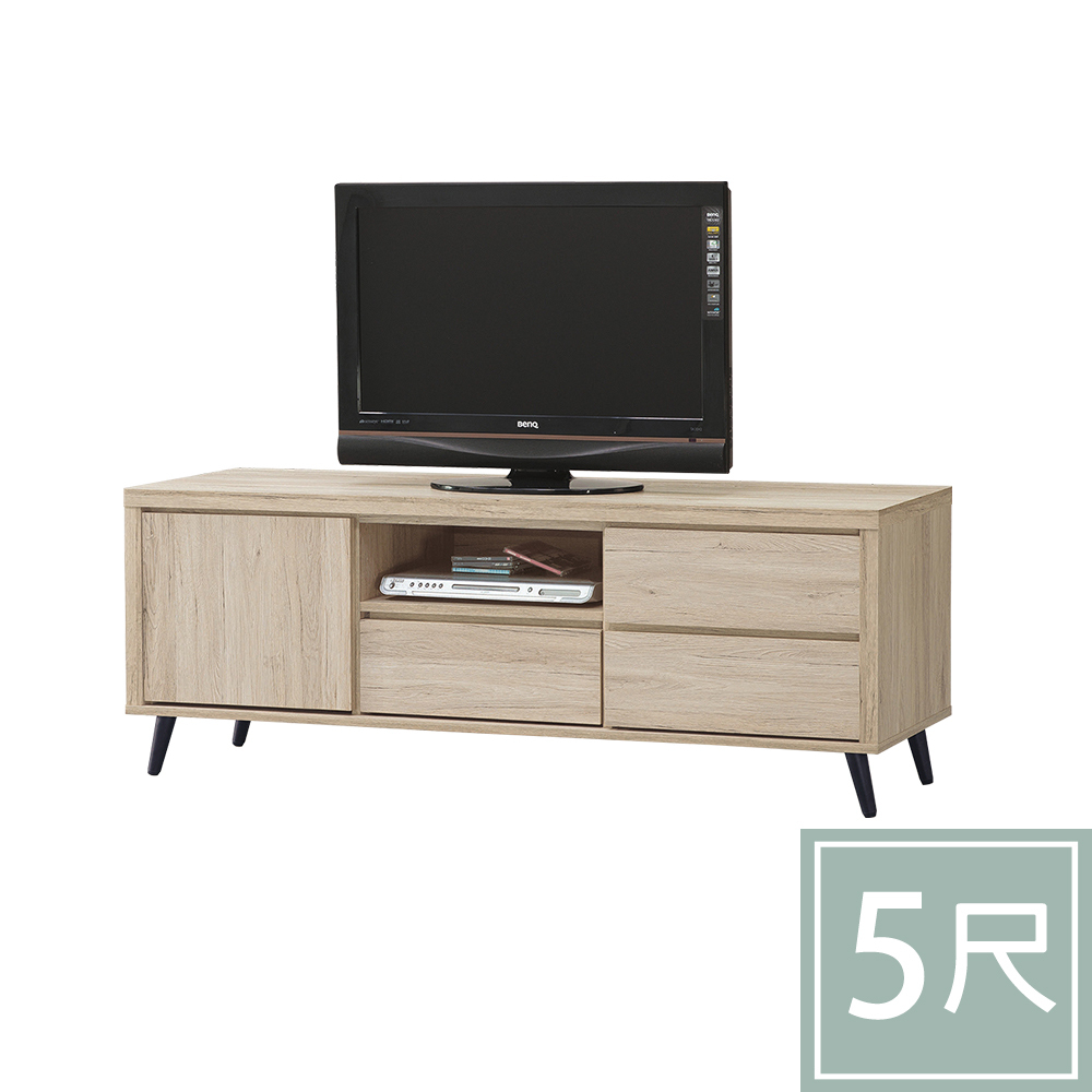 柏蒂家居-樂芙5尺一門三抽電視櫃/視聽櫃