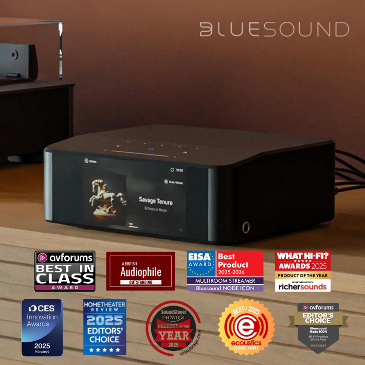 【2026 最新產品】Bluesound NODE ICON 旗艦無線多房間高清音樂串流器 DSD 256