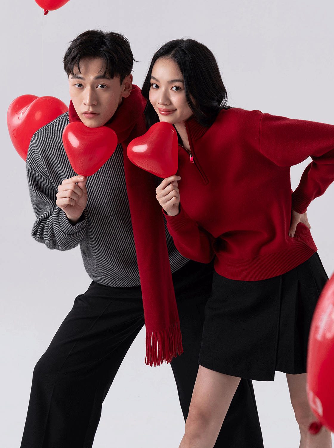 【期間限定】立領半拉鍊針織衫