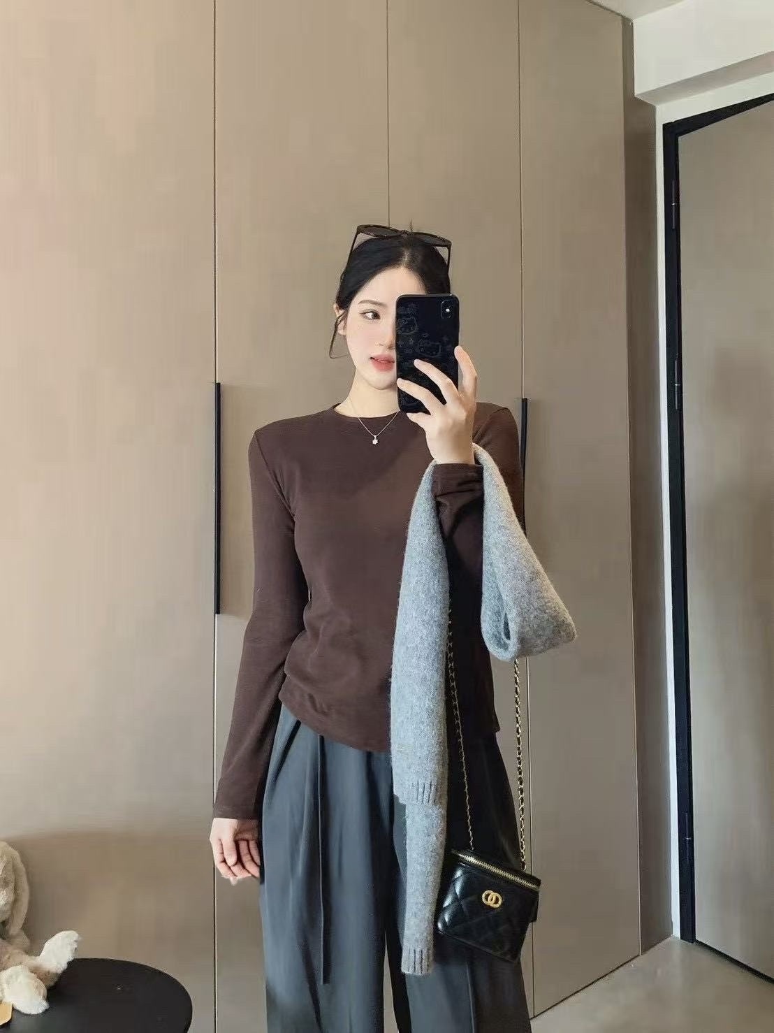 8811 超彈力圓領雙面羊絨打底