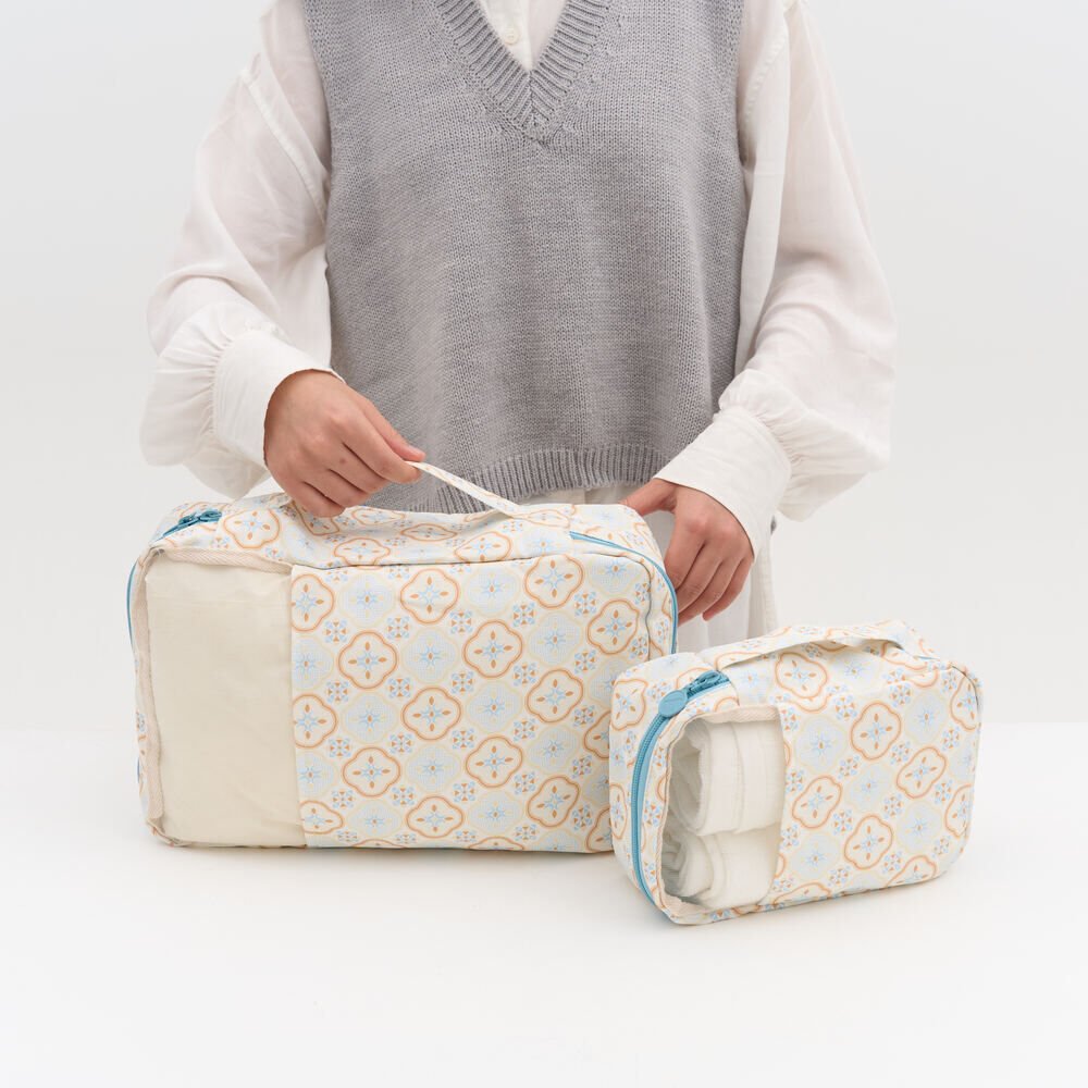 Packing Cube/Begonia Glass Pattern/Sweet Almond