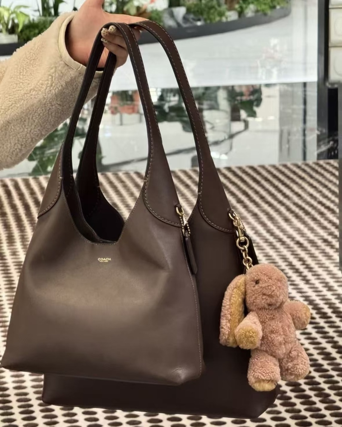 <美國超扯折扣>Coach Brooklyn 34 單肩 麂皮 牛皮 Hobo 托特包 手袋 包包 2色