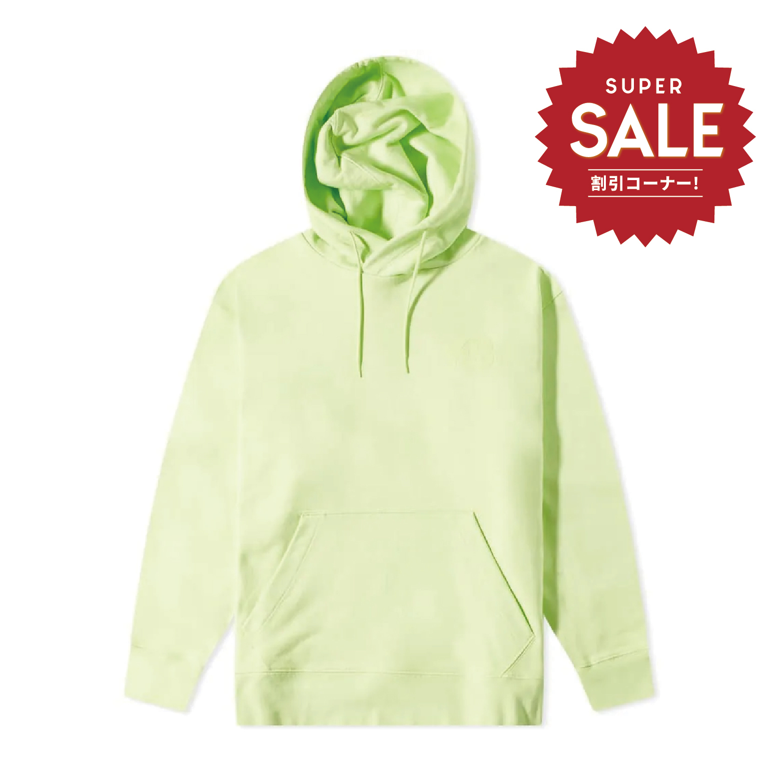 【 Y-3 M CL LC HOODIE 胸前LOGO帽TEE - 螢光綠 】