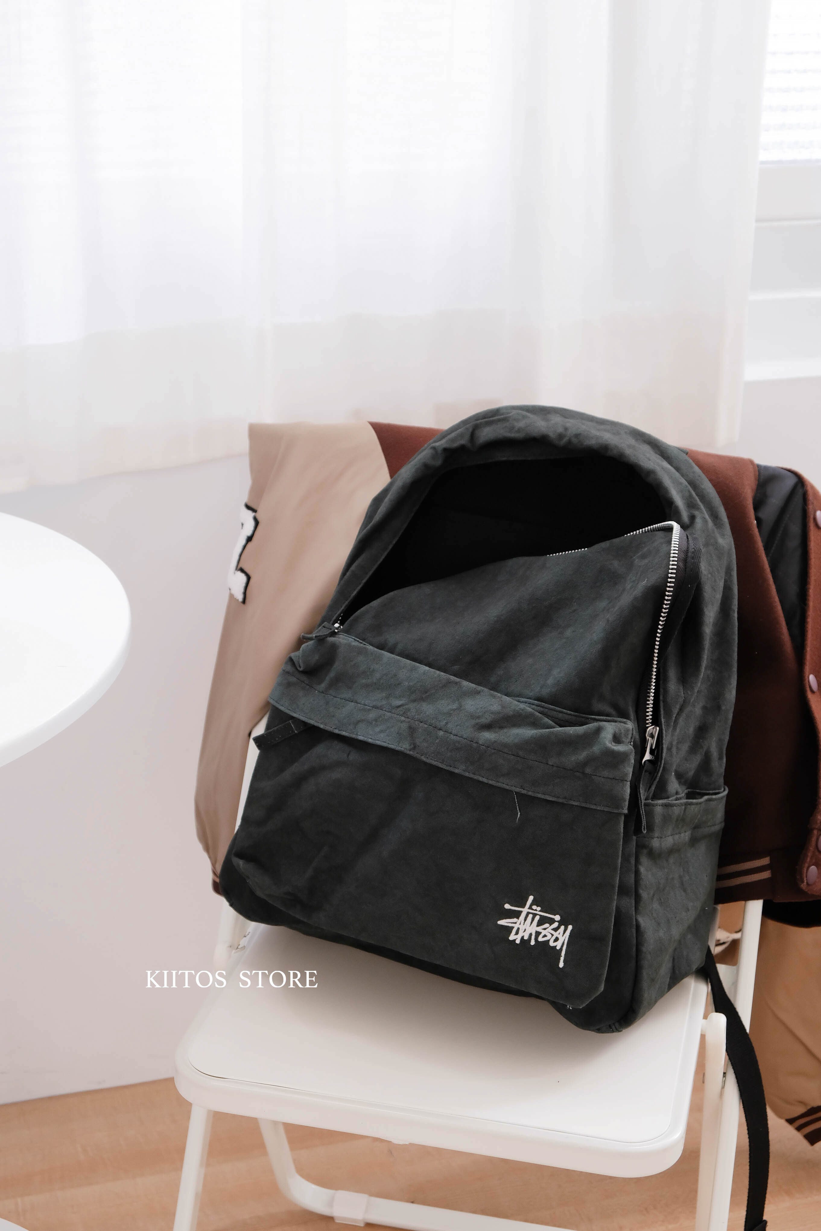 【預購】Stussy CANVAS Backpack 黑色 水洗 後背包